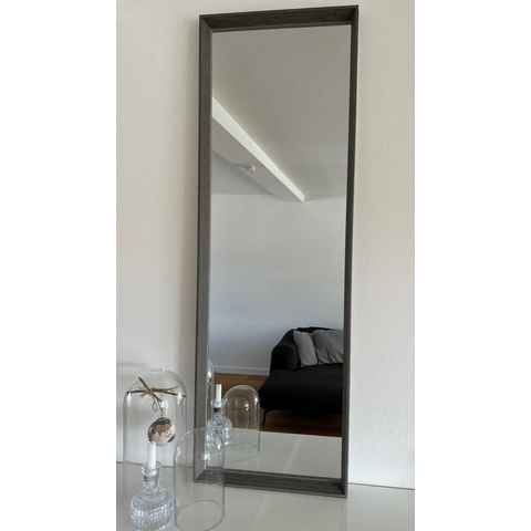 Deko-Werk 24 Ganzkörperspiegel Körperspiegel/Spiegel/Wandspiegel Zena 50x150 Glas Holz mit Rahmen, Farbe Grau