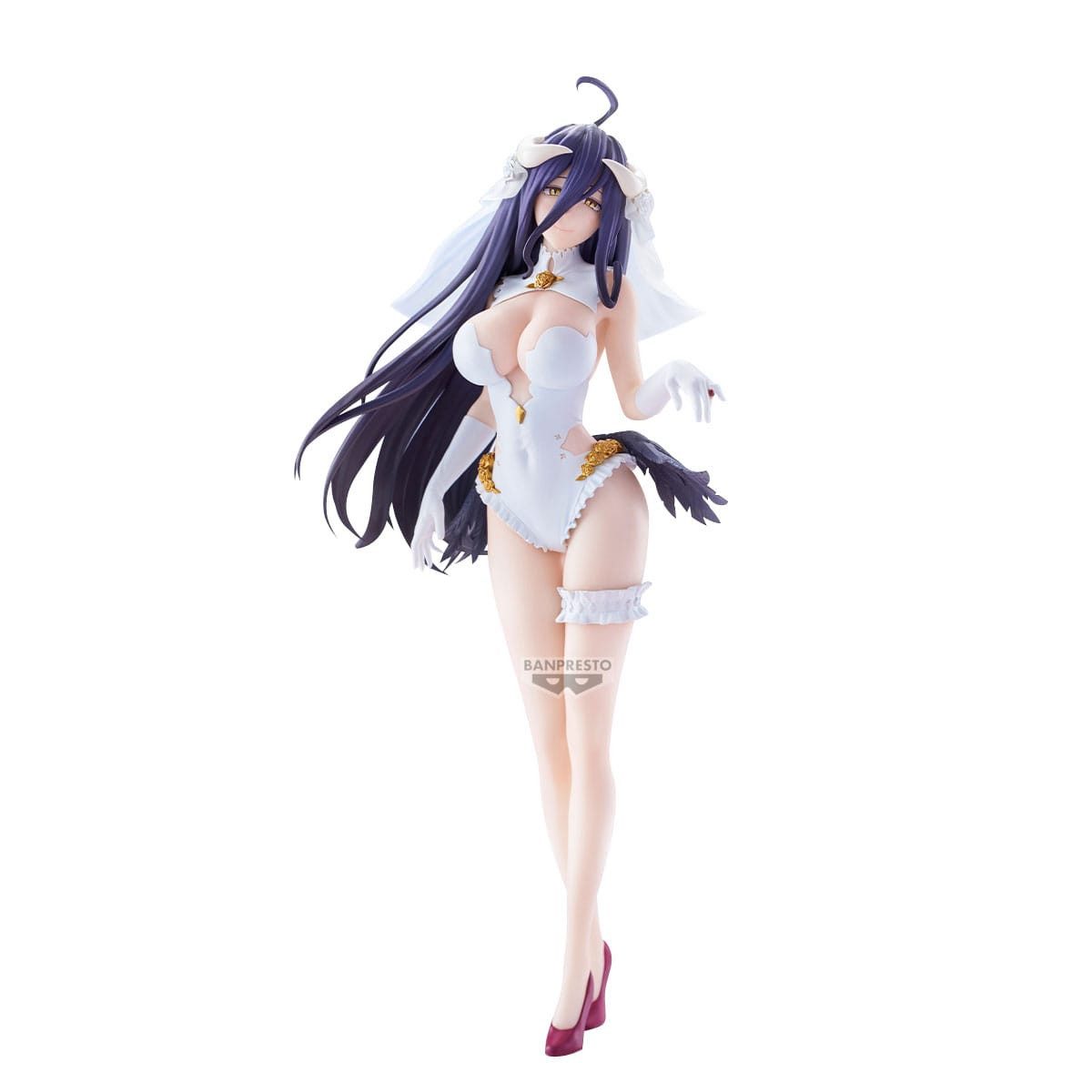 Banpresto Erotik-Actionfigur Overlord Glitter&Glamours PVC Statue Albedo Wedding Ver. 27 cm