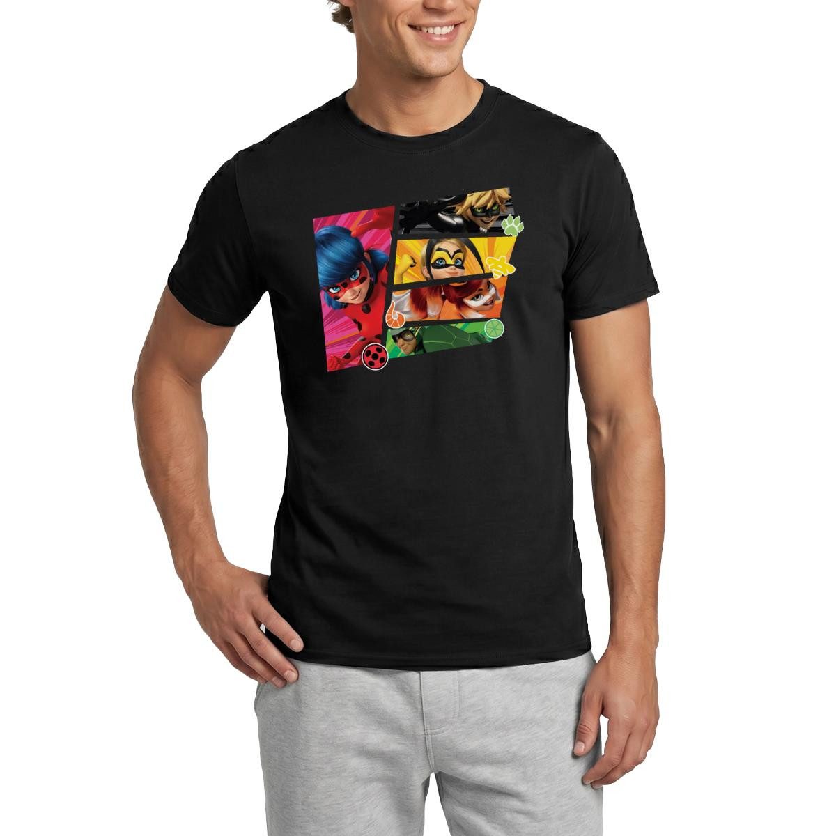 T-Shirt Miraculous Superhelden Männer T-Shirt