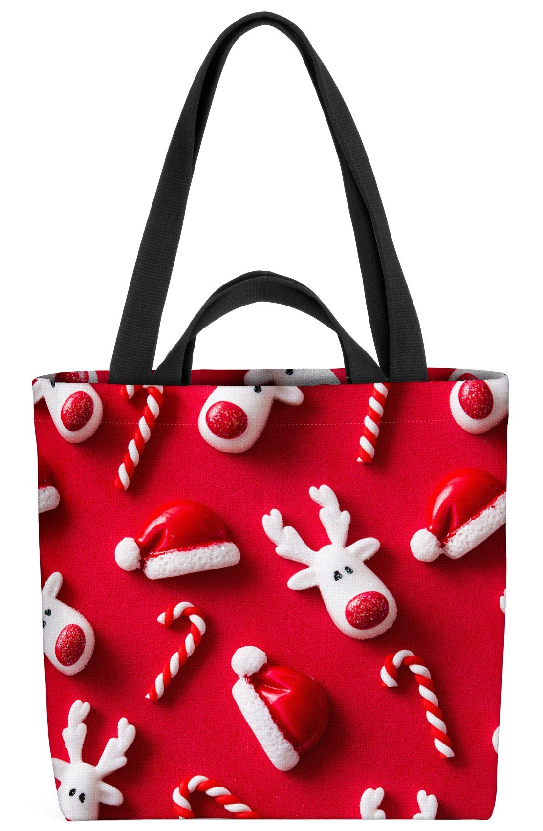 VOID Henkeltasche (1-tlg), Rentier Nikolaus Gebäck Gebäck Backen Weihnachten Winter Nikolaus Wei