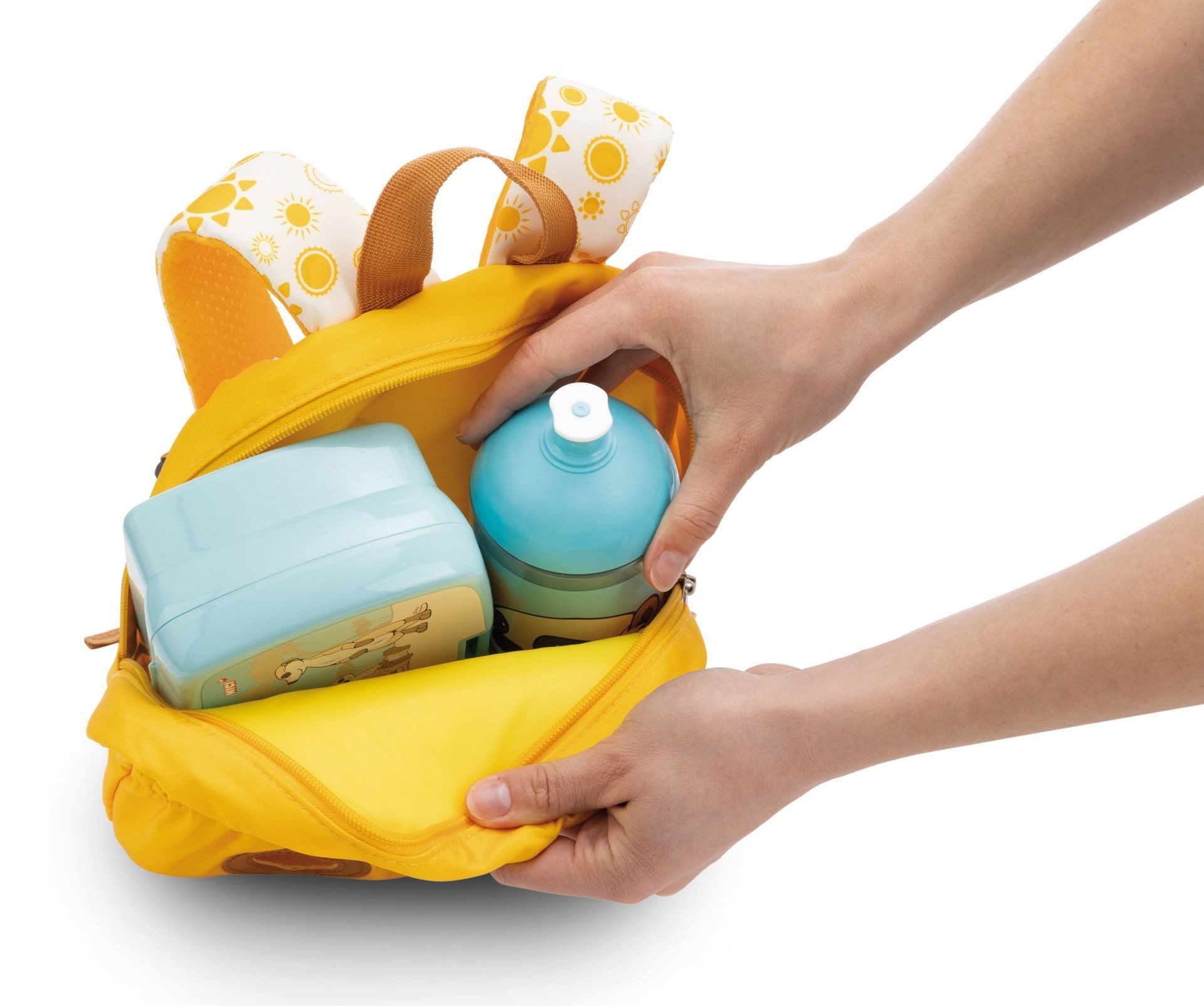 Nici Plüschfigur Nici 61764 Rucksack mit Plüschtier 21x26cm Hase 25cm gelb