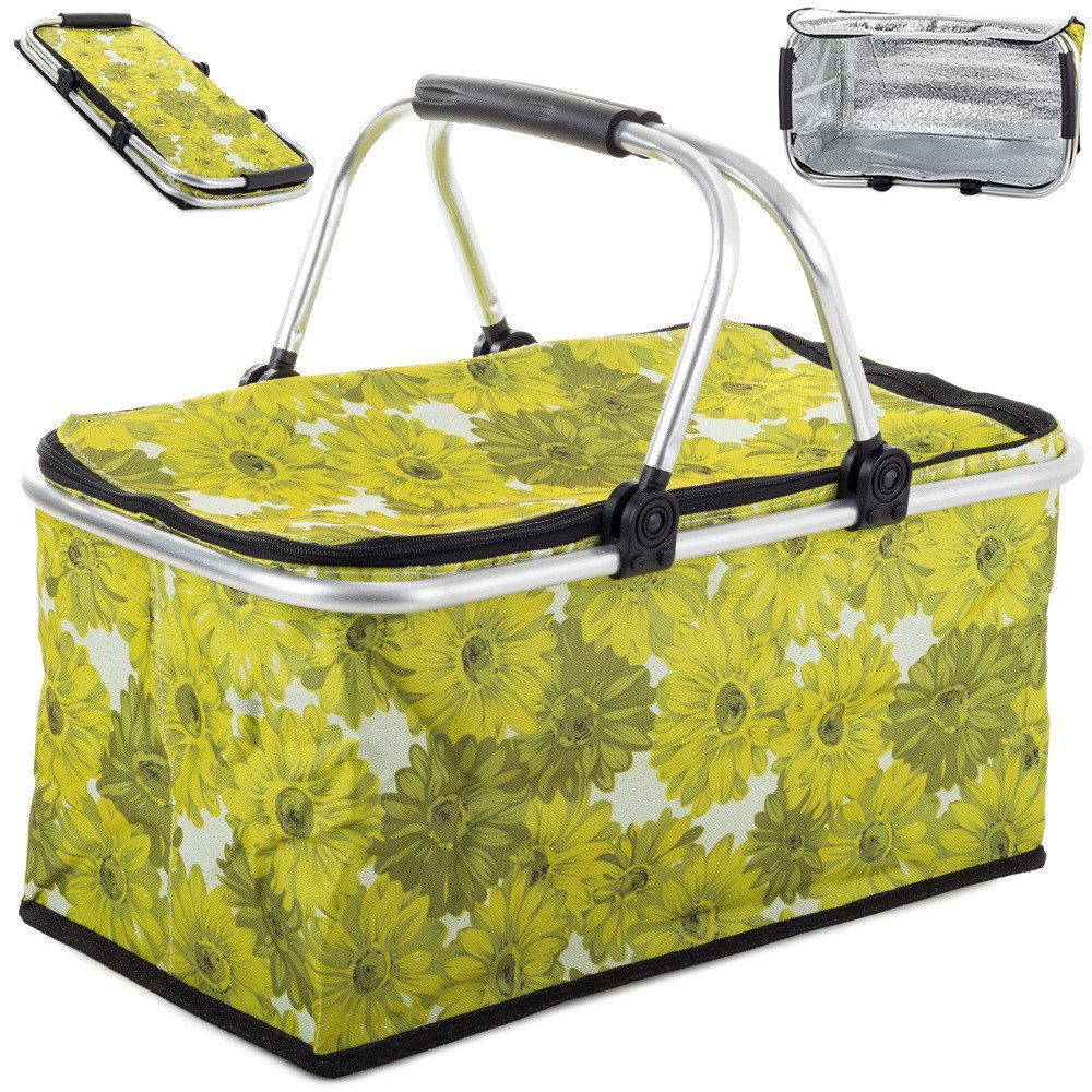 emeco Picknicktasche Alu Einkaufskorb Faltbar Picknick günstig online kaufen
