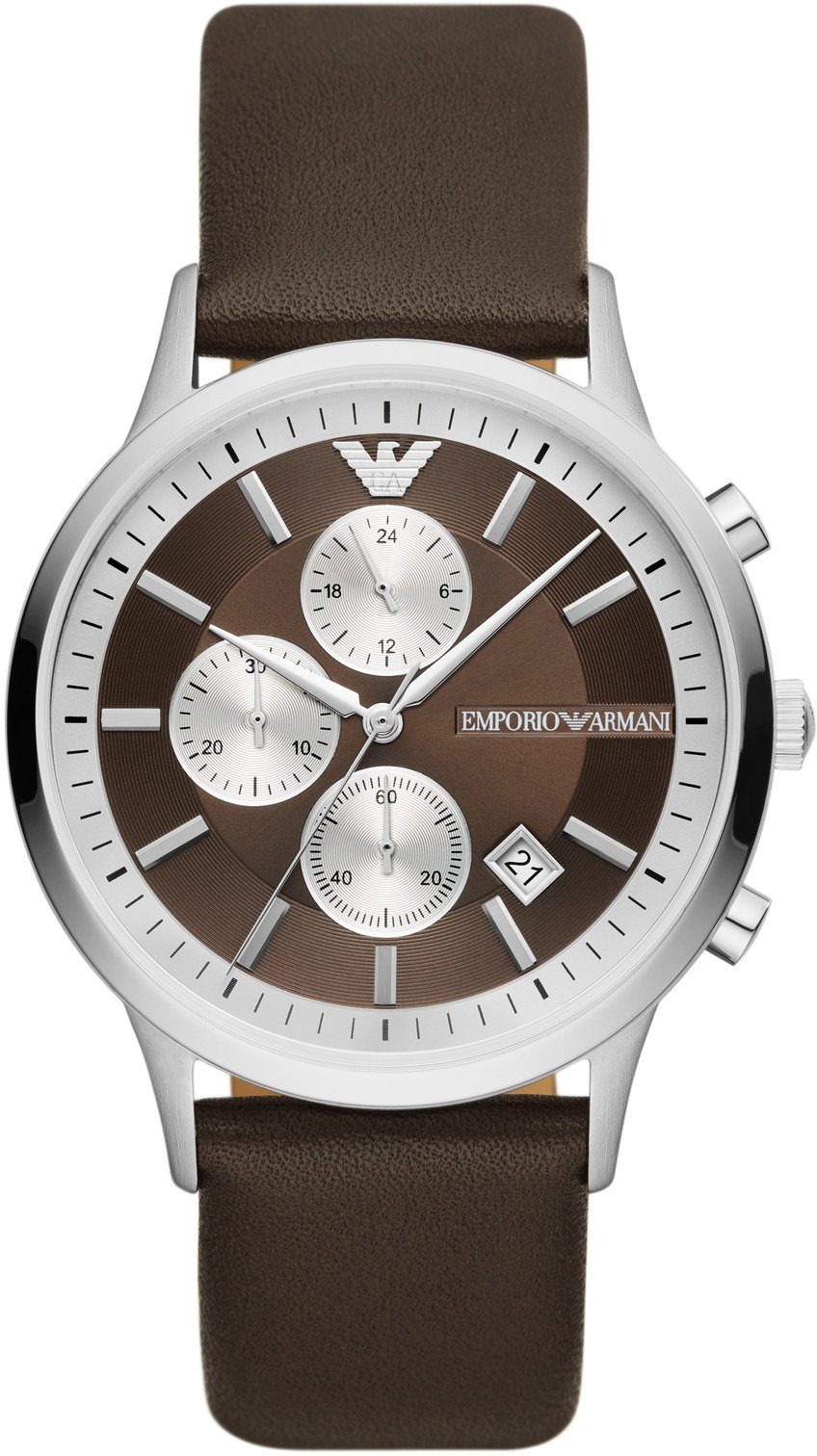 ca. mm AR11490, Gehäuse Armani Emporio Edelstahl, 43 Gehäuse-Ø Chronograph aus