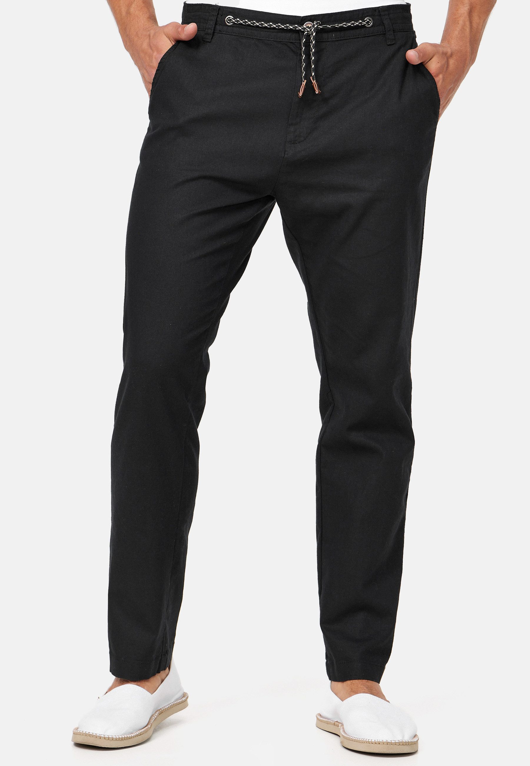 INDICODE Leinenhose Herren Veneto Sommerhose Leinen Herrenhose leichte Sommerhose mit Kordelzug – Bild 4 von 5