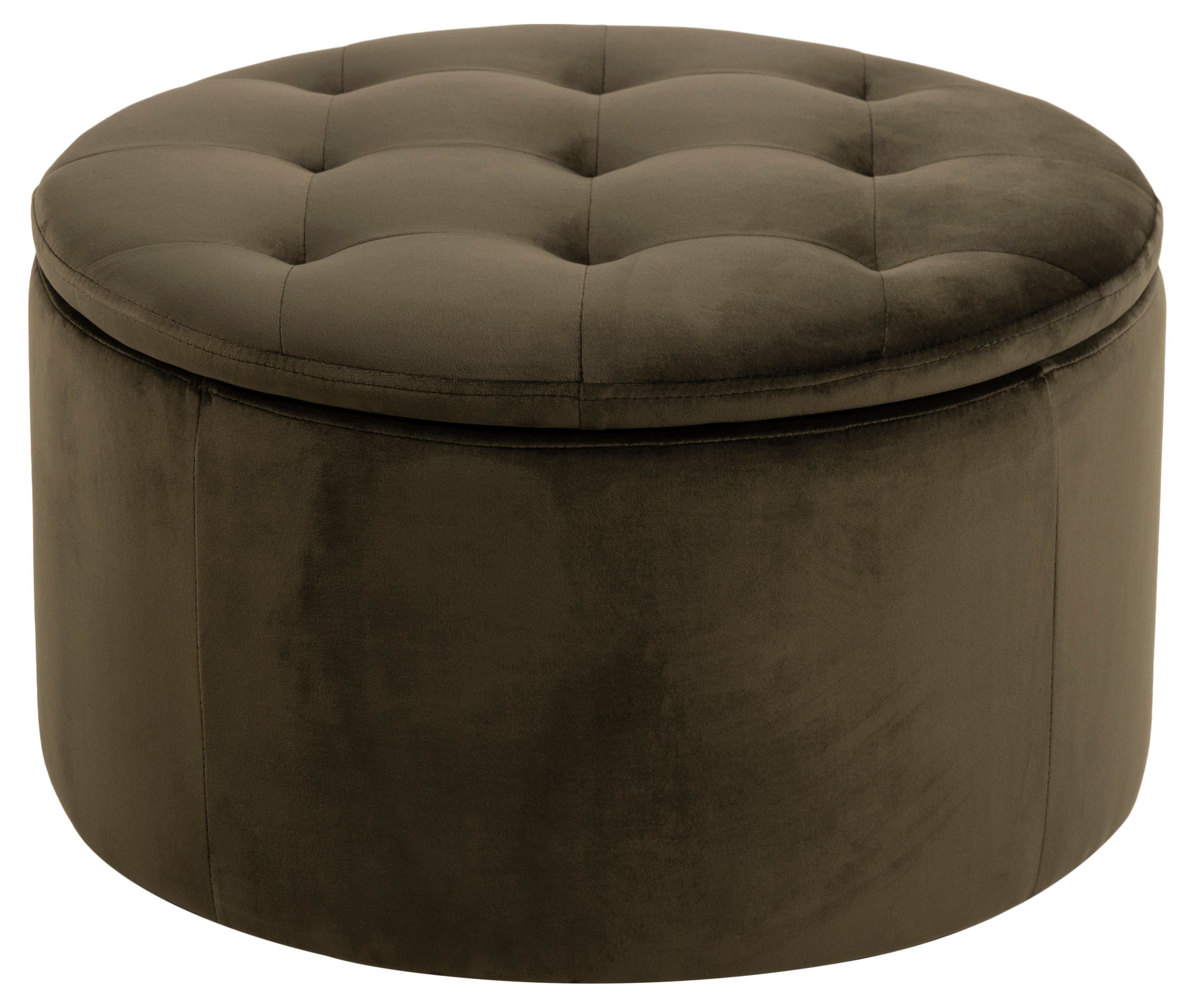 ebuy24 Pouf Reece Hocker, Pouf V1 mit Aufbewahrung grün.