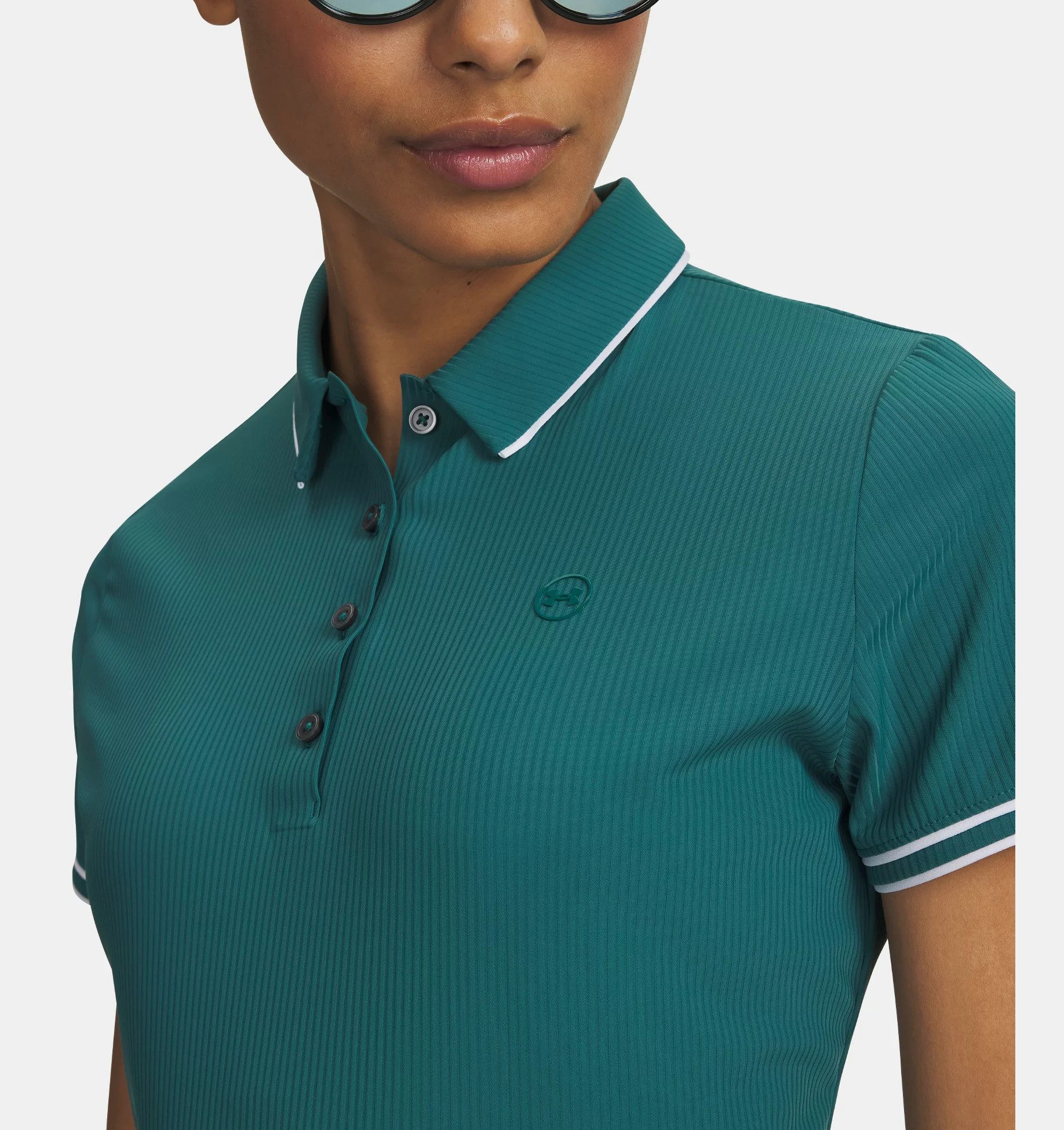 Under Armour® Poloshirt Under Armour Golf Polo Drive Chill Shortsleeve Dunkelgrün Damen