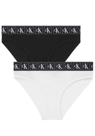 Calvin Klein Underwear Slip (2er-Pack) mit Logodruck am Bund