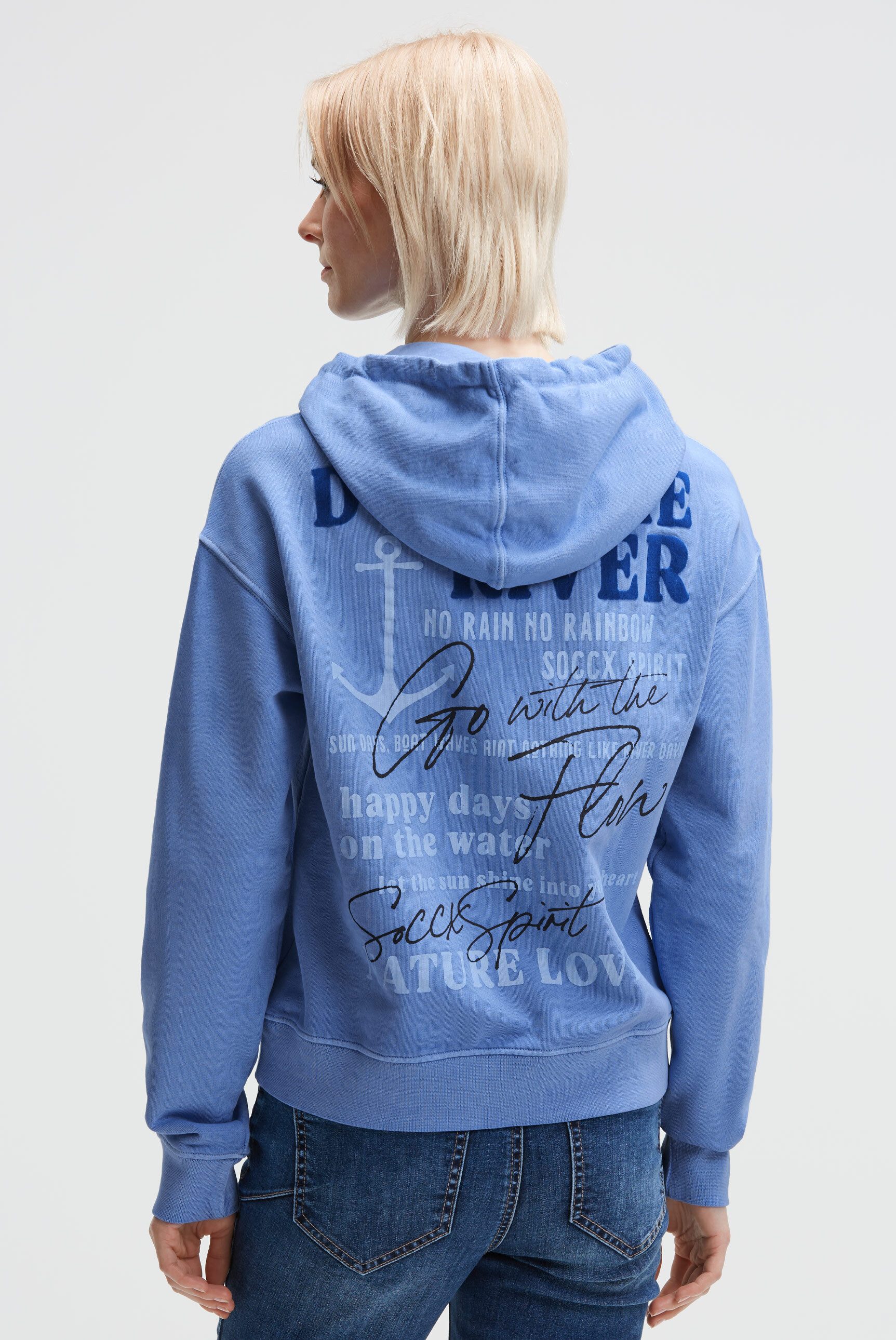 SOCCX Kapuzensweatshirt mit Rückenprint günstig online kaufen