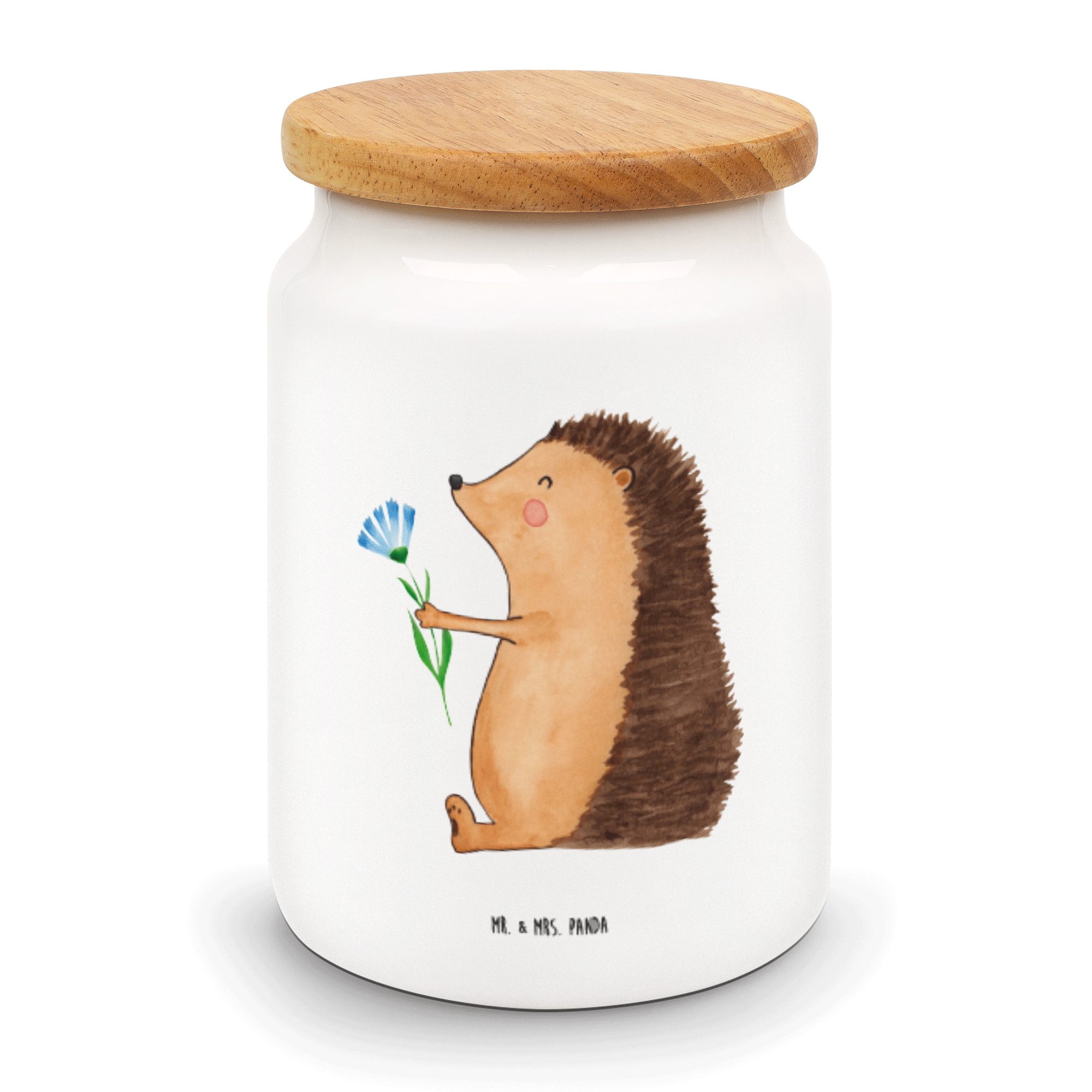Mrs. Vorratsdose (1-tlg) Sprüche, lustige - Keramik, Igel Blume Weiß mit Keksdose, Mr. V, Geschenk, - & krank, Panda