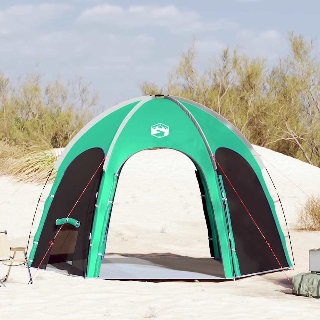 vidaXL Faltzelt Poolzelt Meergrün 366 x 305 x 231 cm Polyester und Fiberglas, (1 tlg)