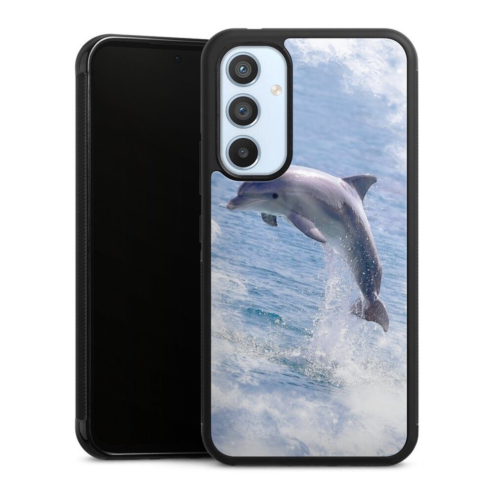 DeinDesign Handyhülle Delfine Meer Wal Springender Delphin, Samsung Galaxy A54 5G Gallery Case Glas Hülle