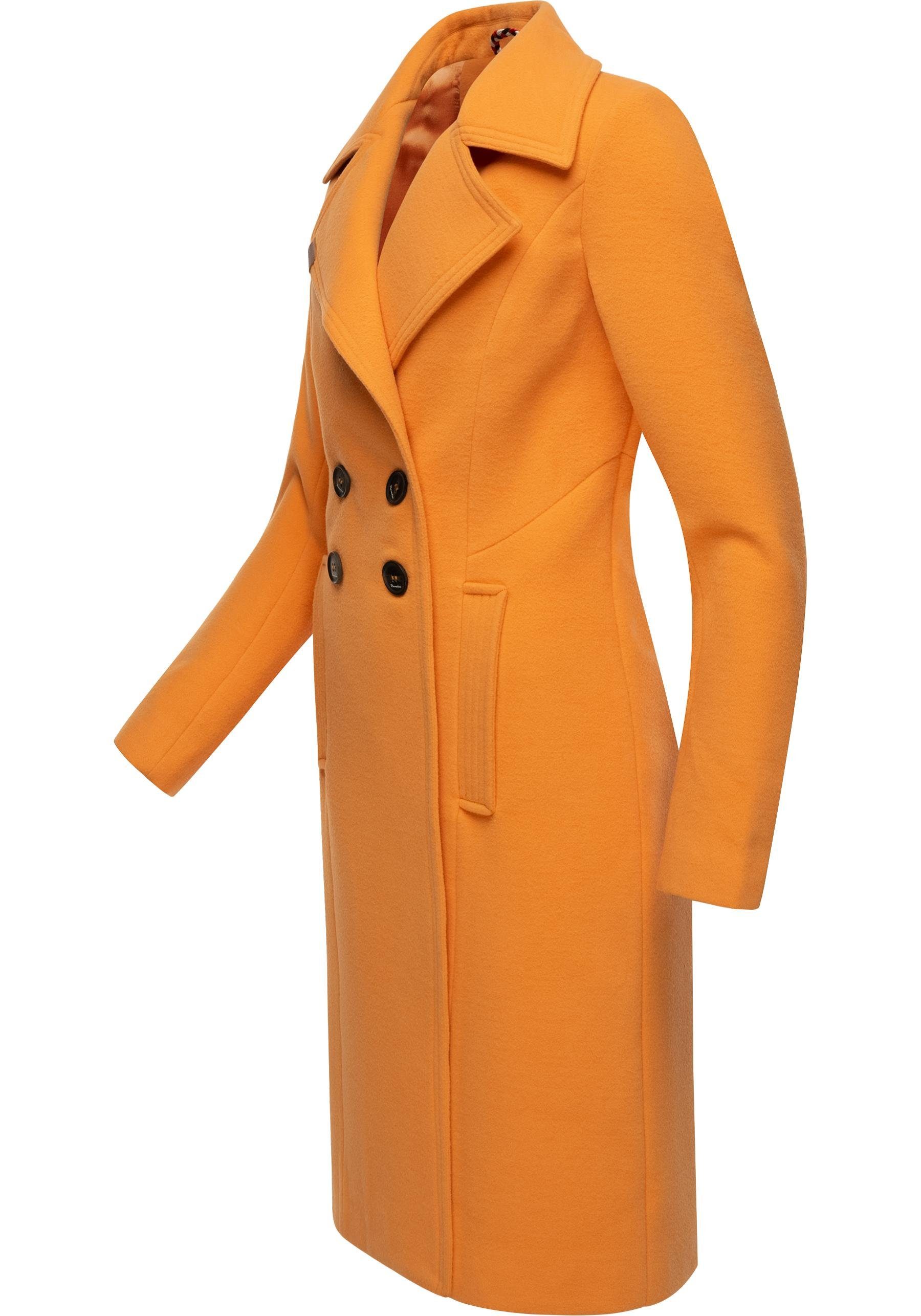 Navahoo Wintermantel Wooly edler Damen Trenchcoat günstig online kaufen