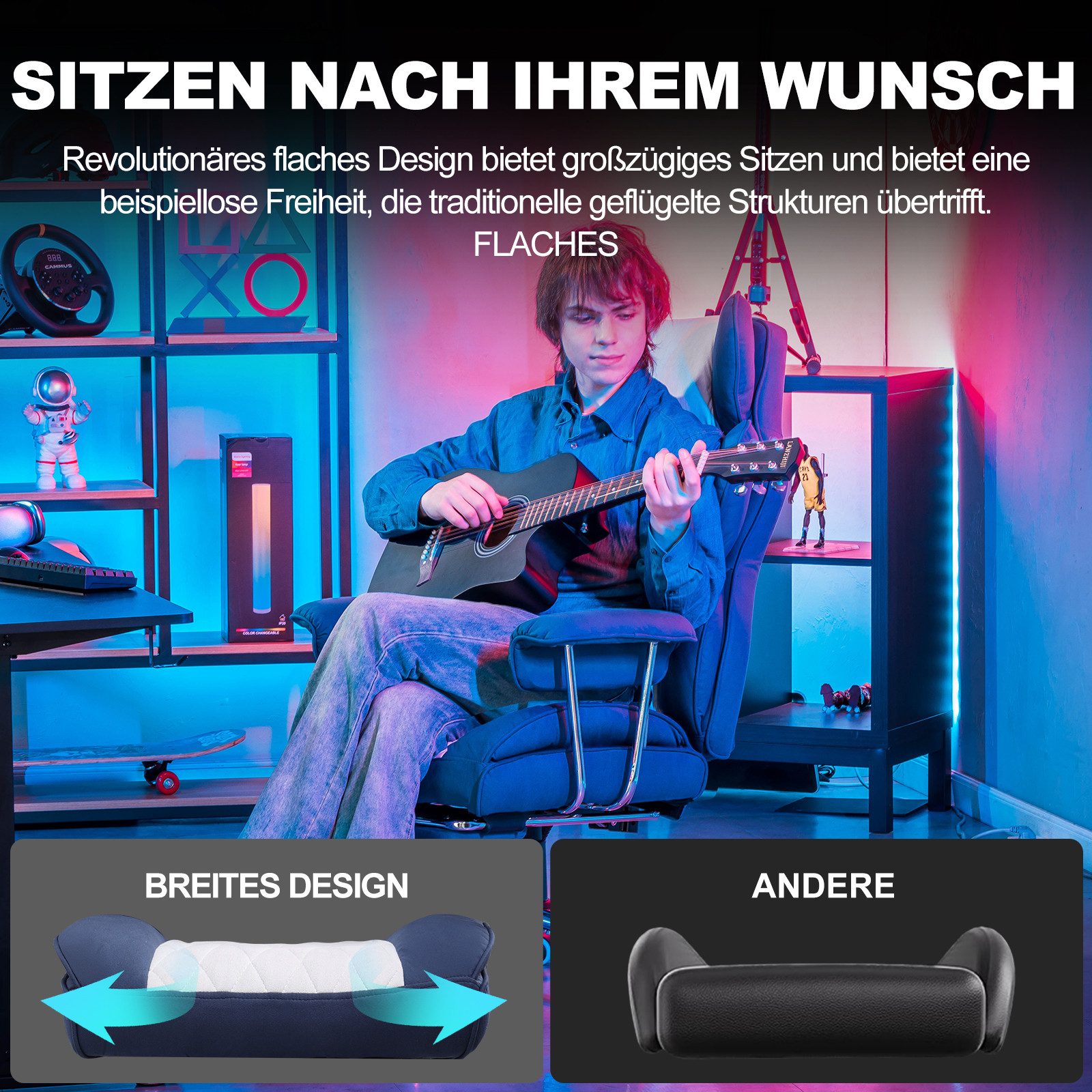 GTPLAYER Gaming-Stuhl Bürostuhl Gamer Stuhl gaming günstig online kaufen