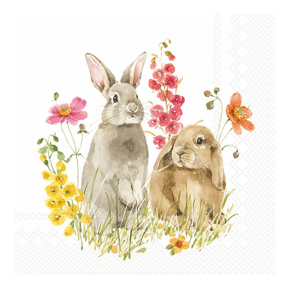IHR Papierserviette Freunde im Frühling, (20 St), 33 cm x 33 cm