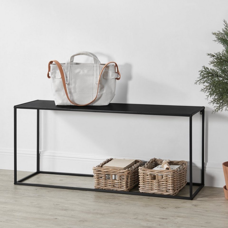 Console en verre et bois de chêne Console en verre et bois de chêne