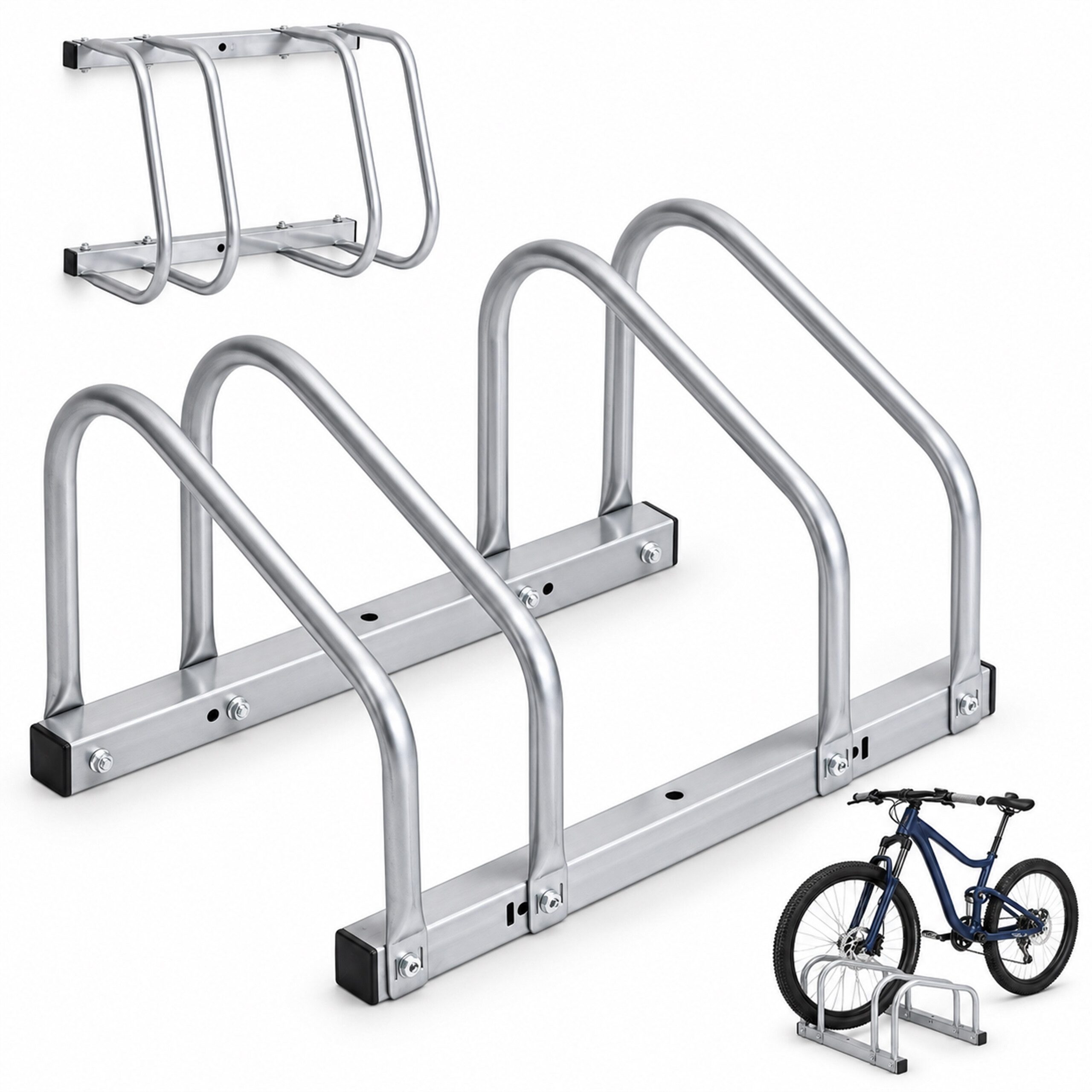relaxdays Fahrradständer mehrere Räder verstellbar (1-St), 2 Fahrräder