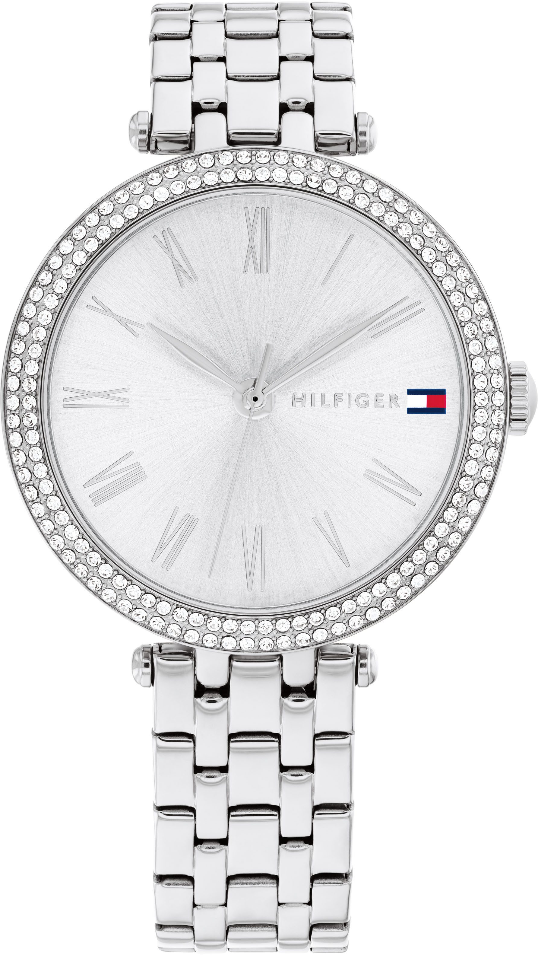 Tommy Hilfiger Quarzuhr NATALIE 1782719, Armbanduhr, Damenuhr, Glaskristall günstig online kaufen