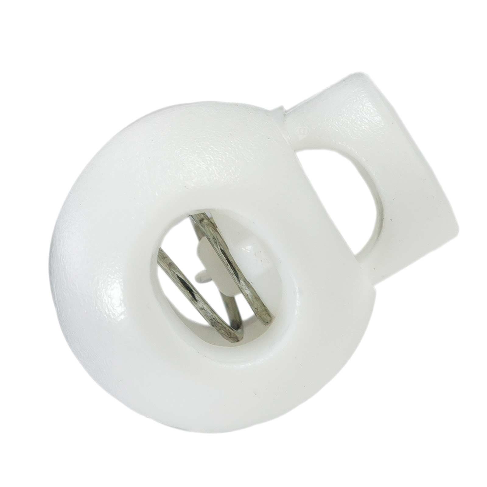 maDDma 10 Einloch-Kordelstopper rund 15x19mm, Durchzug 4x5,5mm Gurtstecker