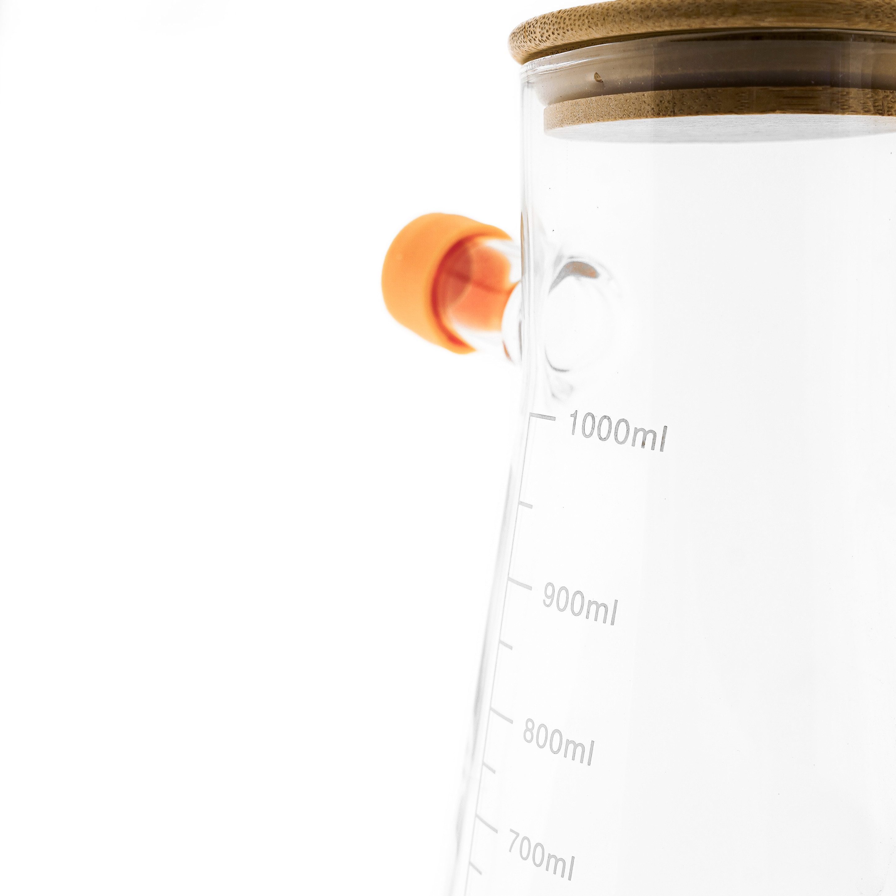 Sunay Ölspender 3-teiliges Ölbehälter-Set aus Glas mit Bambusdeckel & Untersetzer, (3-tlg)