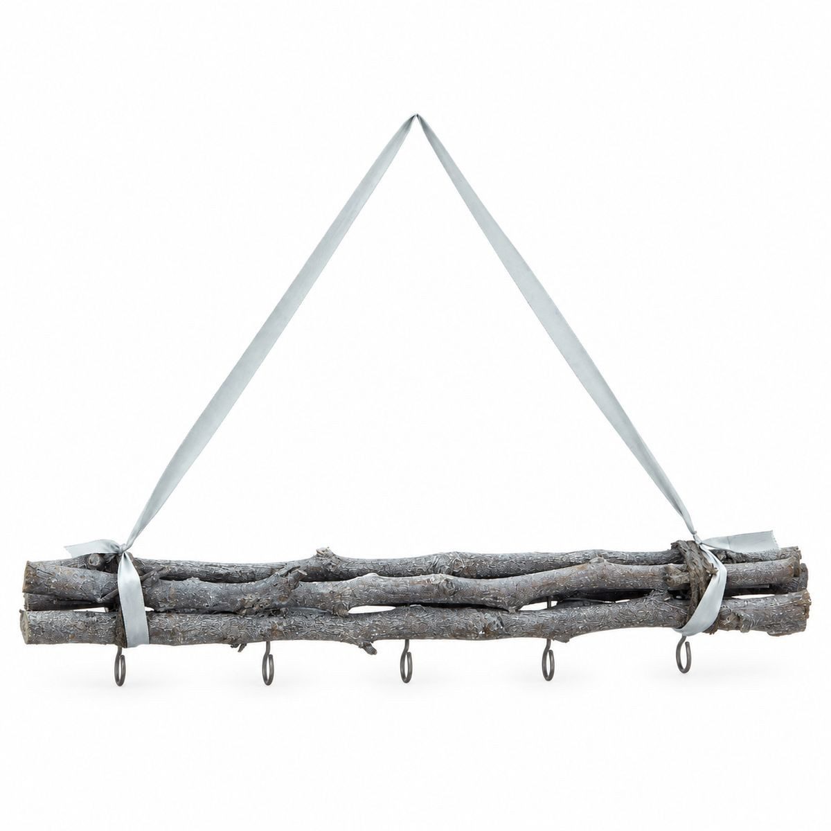 NaDeco Bastelnaturmaterial Maulbeeren Bündel grau weiß ca. 50cm, mit 5 Haken und Stoffband