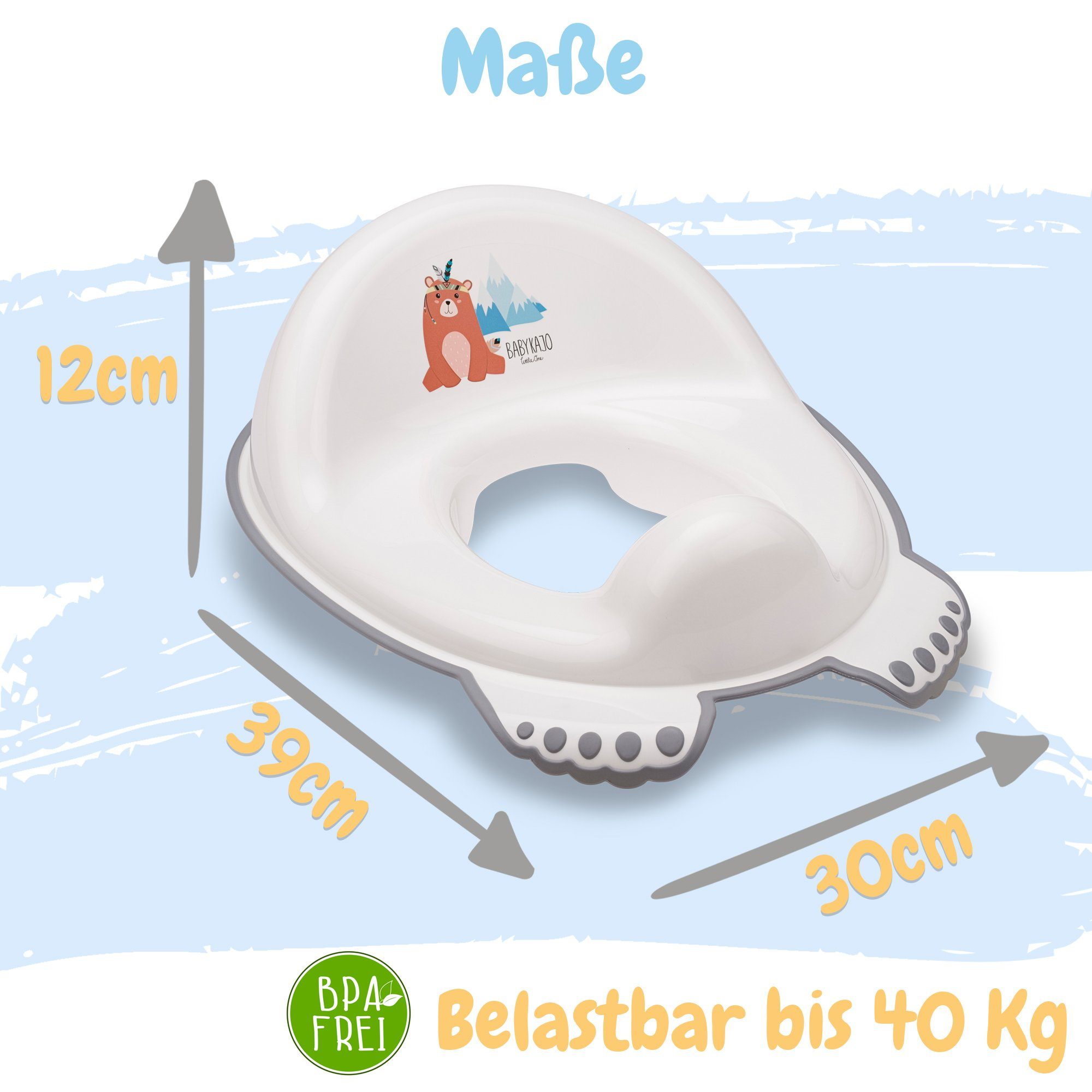 Kinder Bärchen (1-tlg), - Toilettensitz Babykajo geprüft! TÜV weiß Toilettentrainer, Rheinland