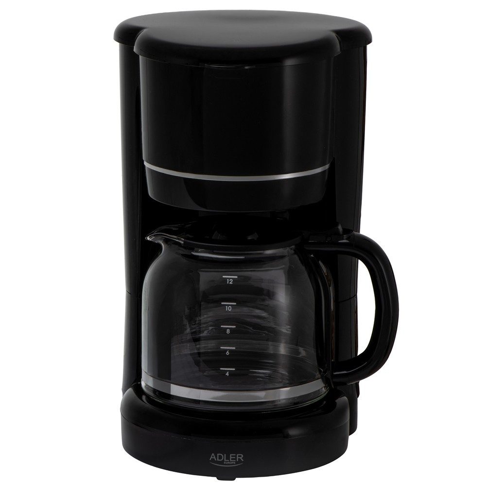 ADLER EUROPE Filterkaffeemaschine AD 4383b, Nylonfilter, Warmhaltefunktion, 1,5 l Glaskanne,Tropf-Stopp