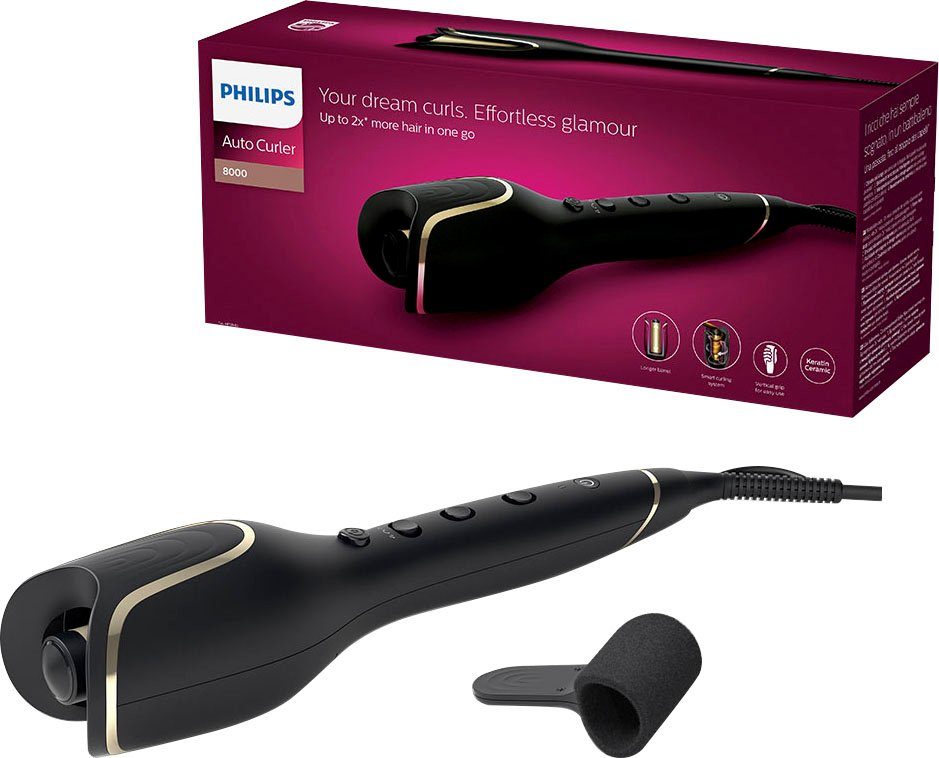 Philips Lockendreher MoistureProtect Autocurler BHB876/00, Keramik-Beschichtung mit Keratinveredelung, Keramik-Beschichtung mit Keratinveredelung, StyleCare Prestige