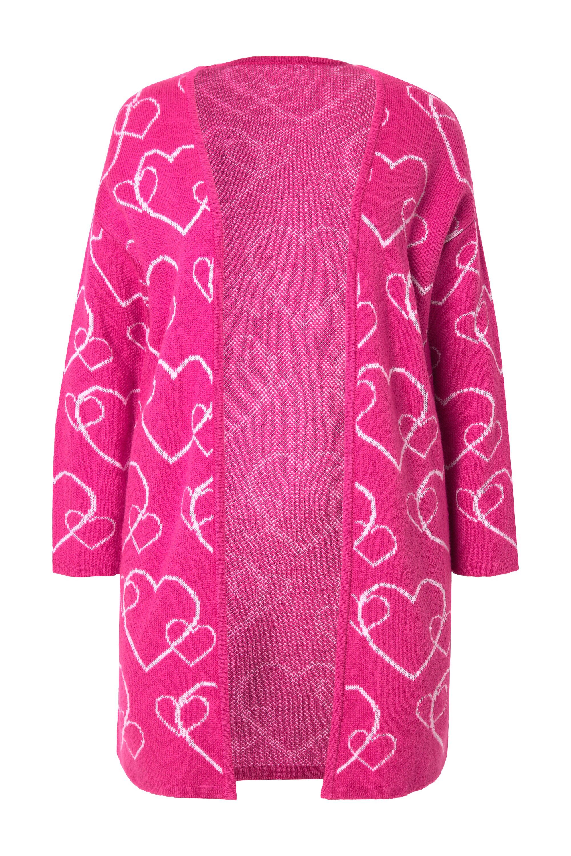 MIAMODA Strickjacke Strickjacke Classic Fit Herzmuster günstig online kaufen