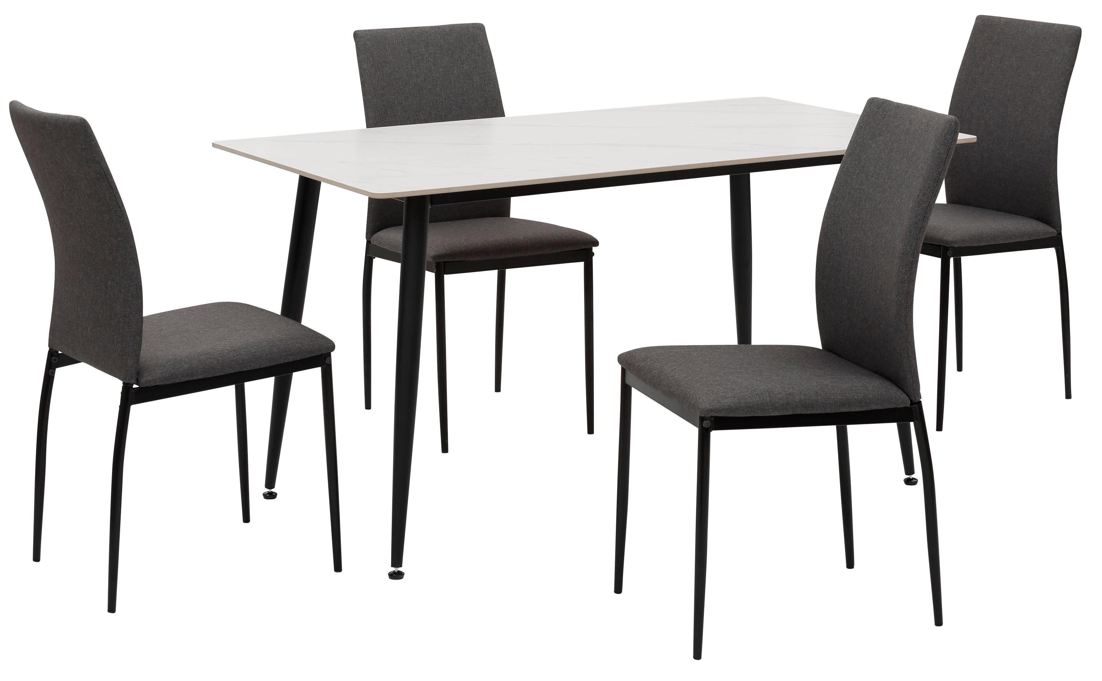 HELA Essgruppe ALIZIA Tischgruppe Küche Esszimmer, Tisch Stühle, (Set, 5-tl günstig online kaufen