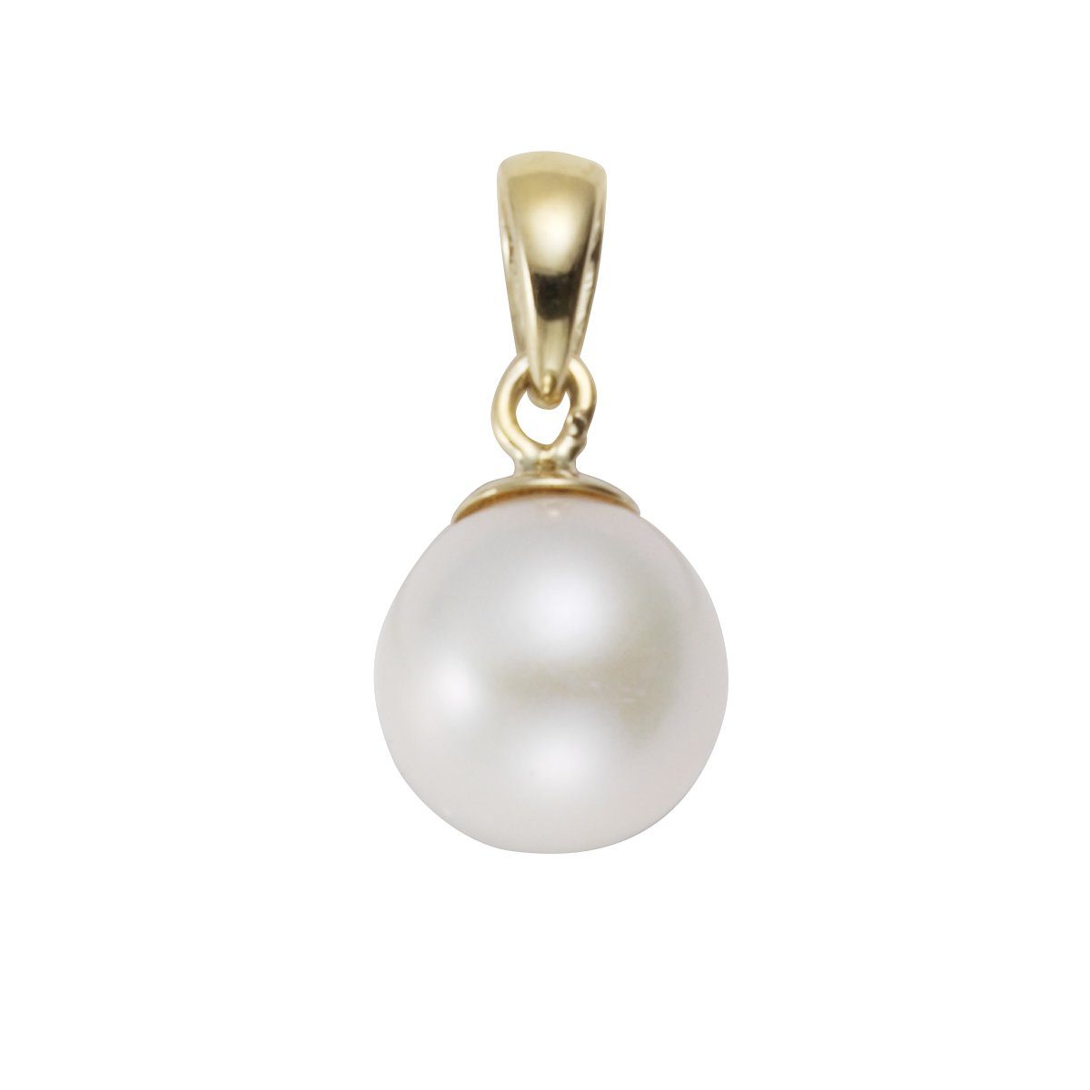 Vivance Kettenanhänger 375 Gold Perle weiß 7-7,5mm
