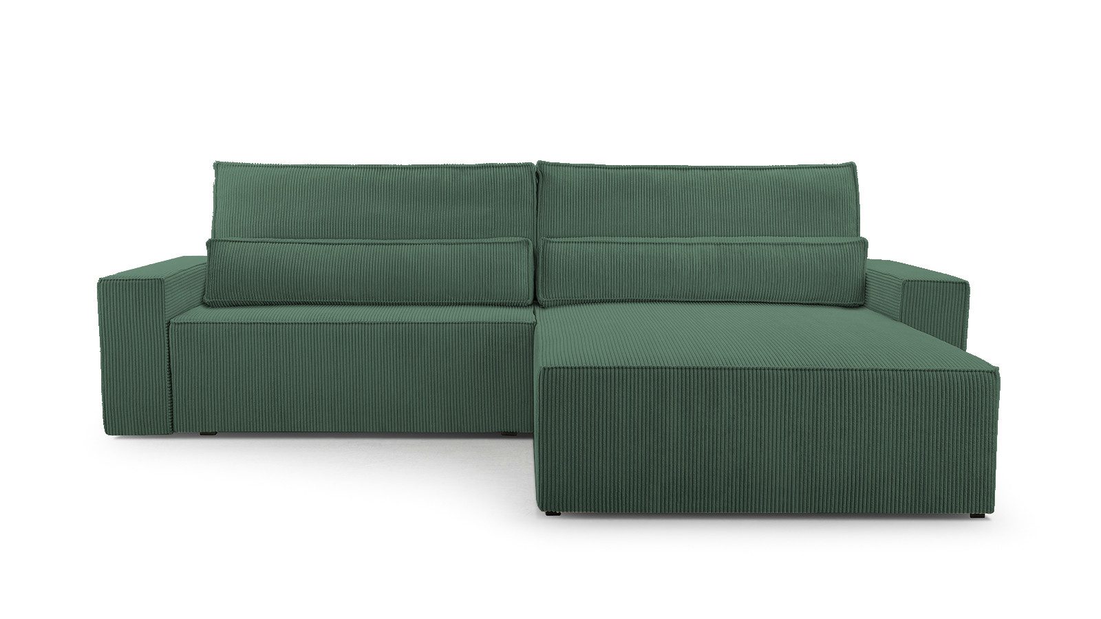 MOEBLO Ecksofa aus Cord DENVER L, Ottomane beidseitig montierbar Couch Cord günstig online kaufen