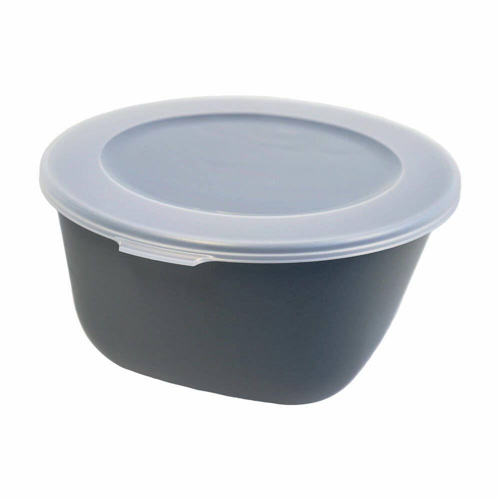 KOZIOL Vorratsdose Connect Box 2, Nature Ash Grey, 2 L, Biozirkulärer Kunststoff