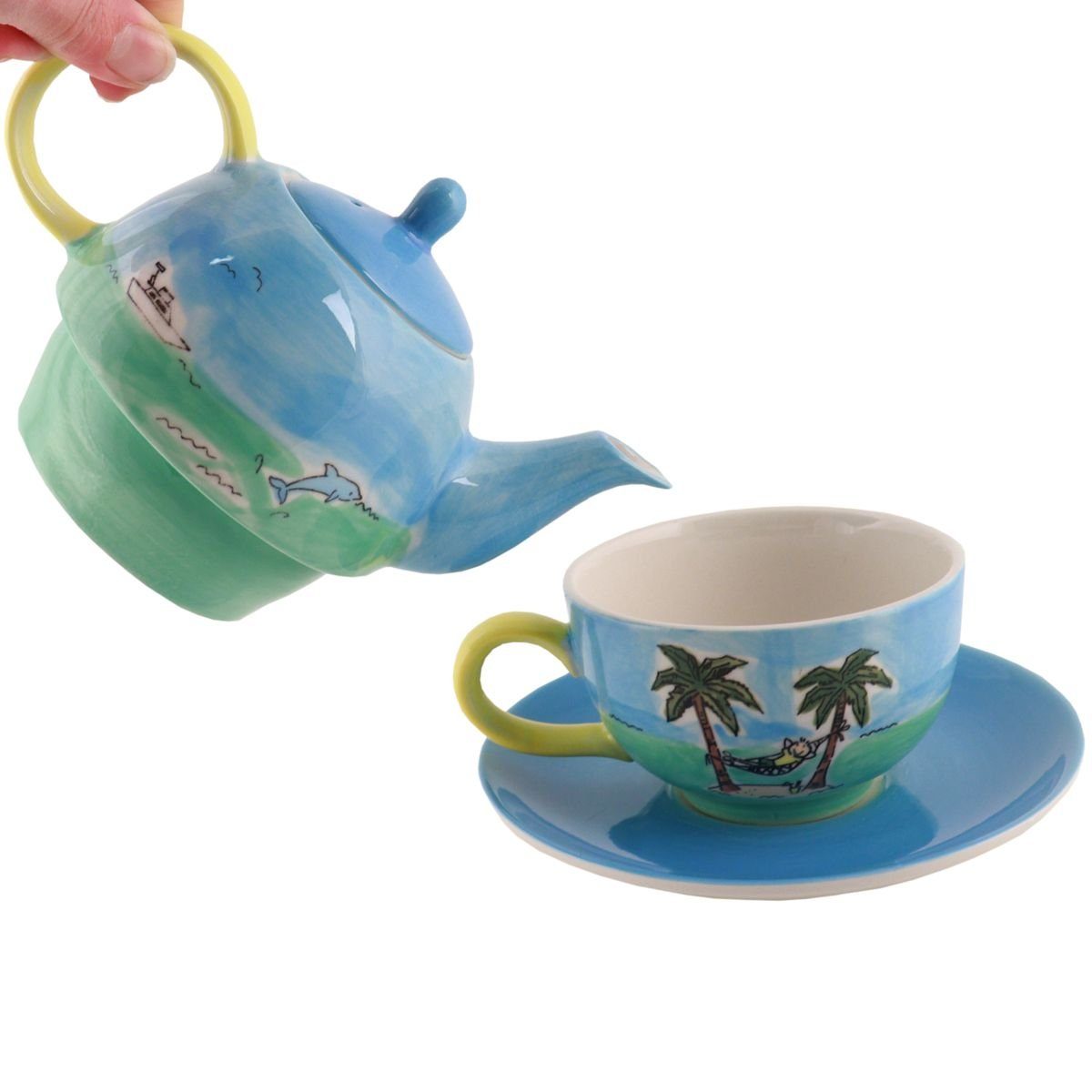 Keramik Tea for Insel, One Reif für Mila Tee-Set (Set) Teekanne Mila die