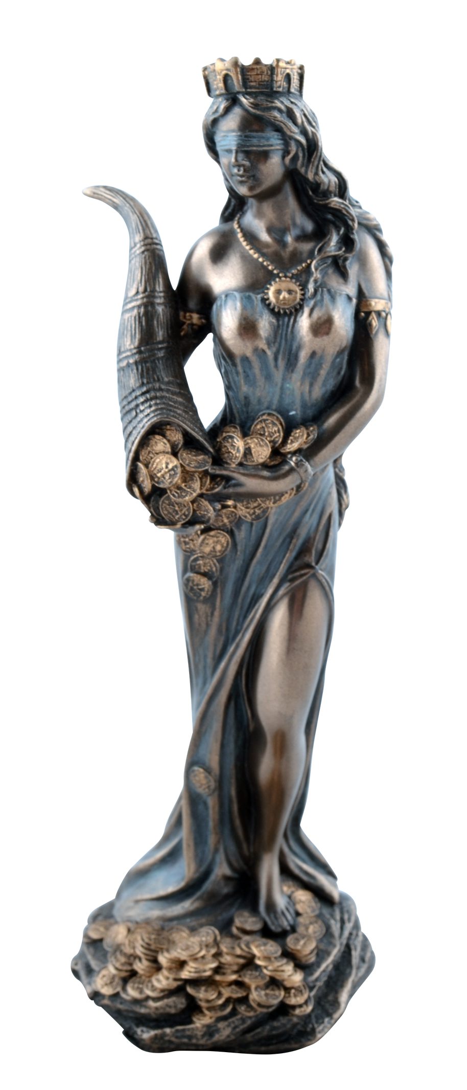 Vogler direct Gmbh Dekofigur Fortuna, Römische Göttin des Glücks mit Füllhorn by Veronese, von Hand bronziert