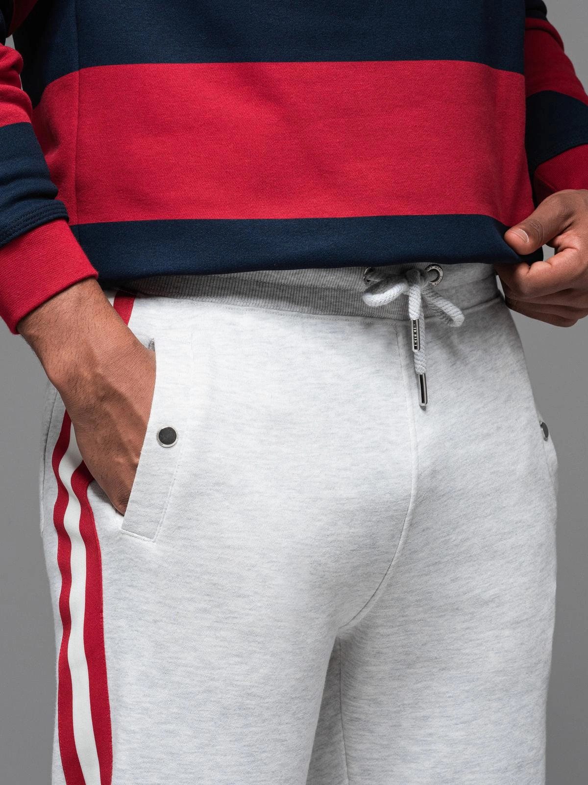 OMBRE Sweathose Sweatpants mit Paspeln und gerippten Beinen