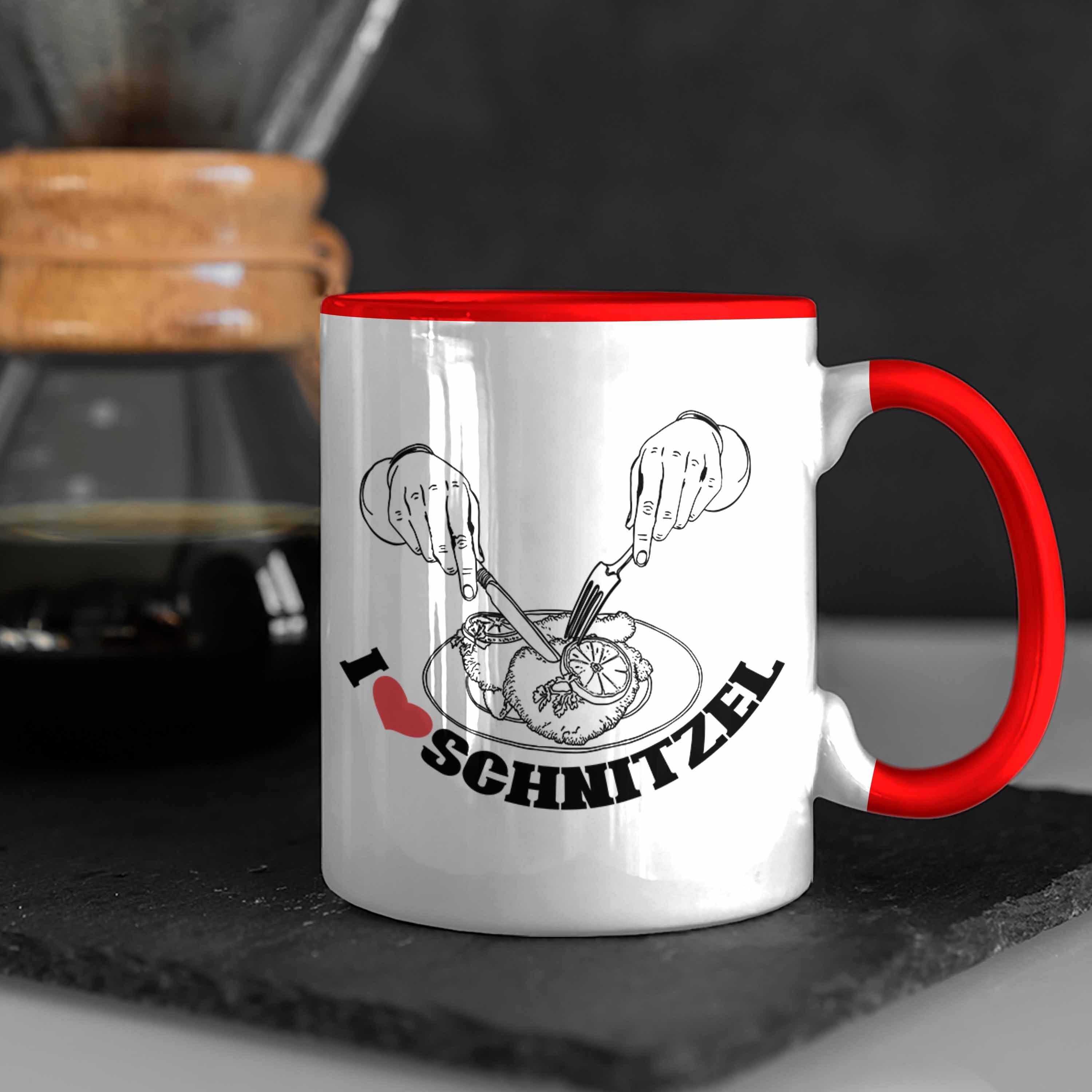 Schnitzel-Tasse für Rot Tasse Geschenk Schnitzel-Liebhaber Trendation