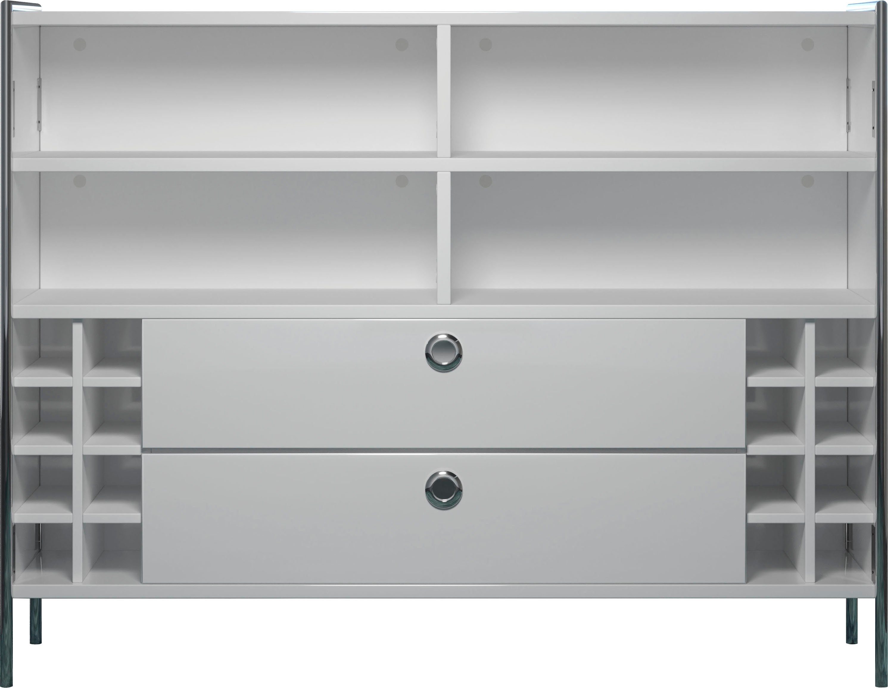 Places of Style Tresentisch Imperia, Mobile Bar mit Chromrahmen, viel Staur günstig online kaufen