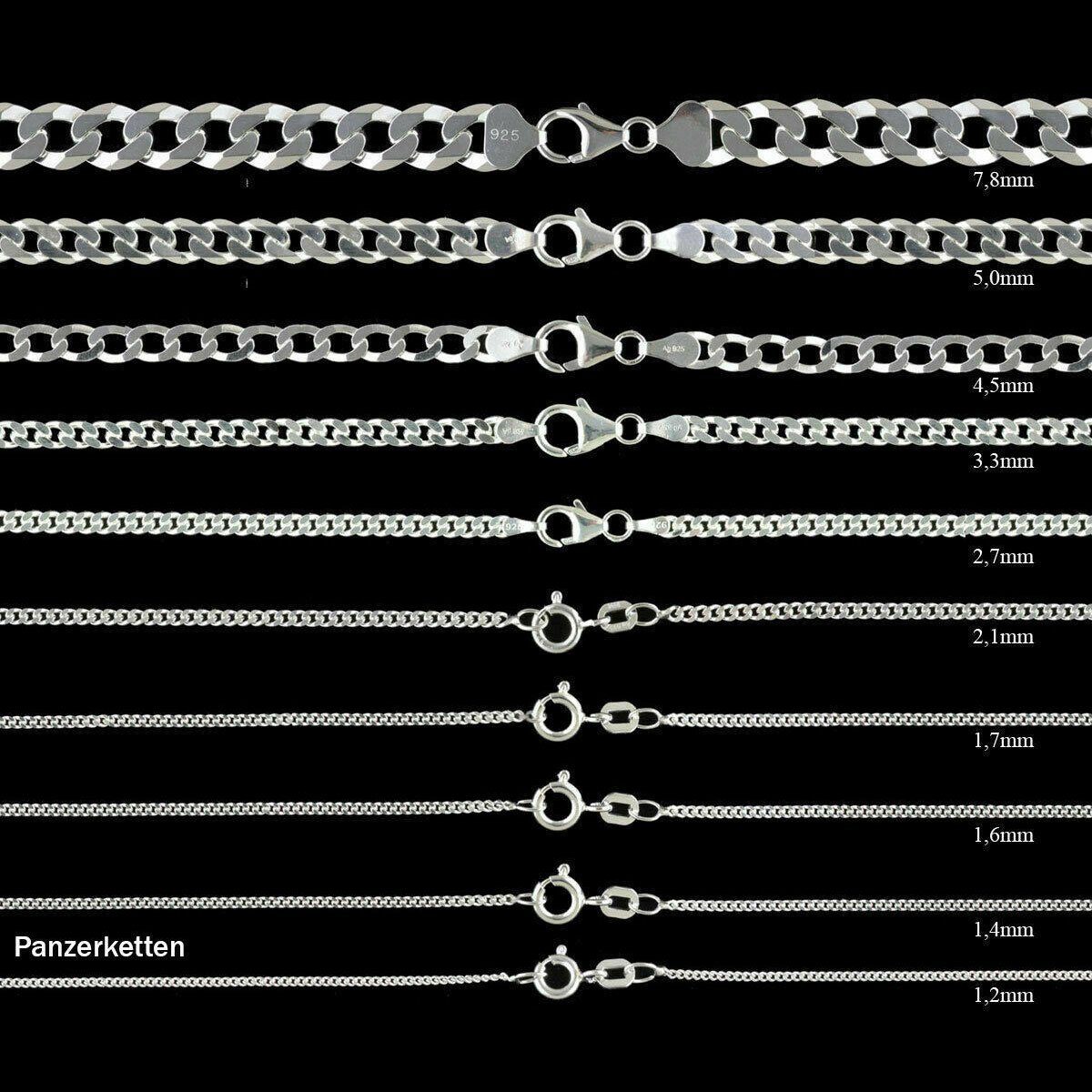HOPLO Silberkette Silberkette Panzerkette Breite 1,2 mm Länge 36 cm 925 Sil günstig online kaufen