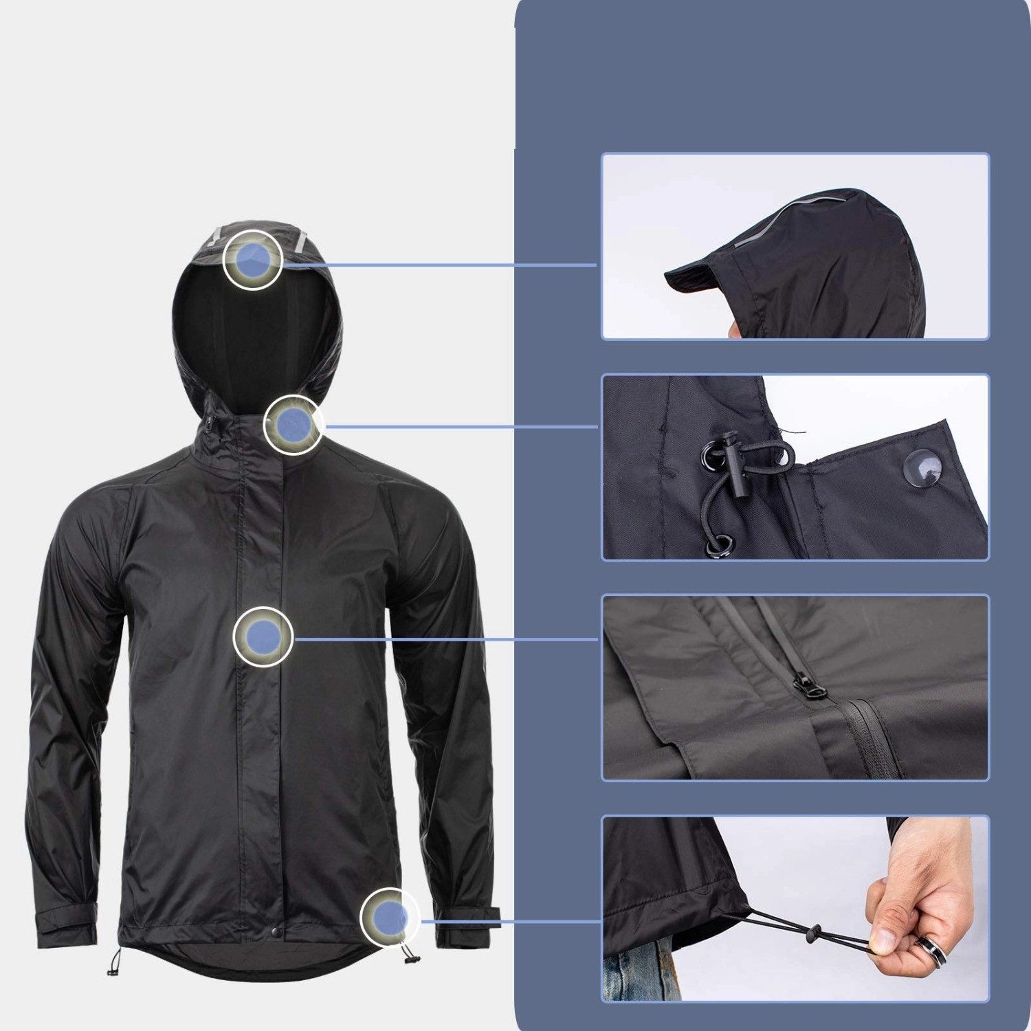 ROCKBROS Regenjacke Regenjacke Radsport Regenmantel wasserdichte Fahrradjac günstig online kaufen