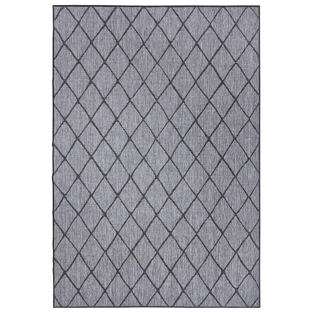 5 Teppich & Höhe: mm Silber, Outdoor In- Schwarz NORTHRUGS, Wendeteppich rechteckig, Malaga