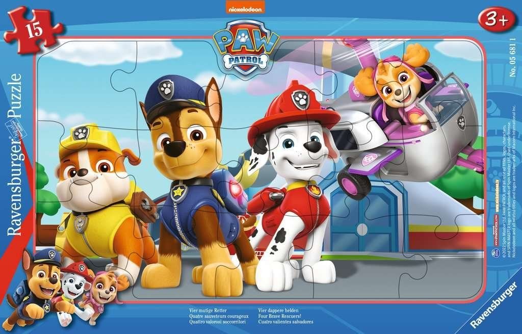 Ravensburger Puzzle 15 Teile Kinder Rahmen Puzzle Paw Patrol Vier mutige Re günstig online kaufen