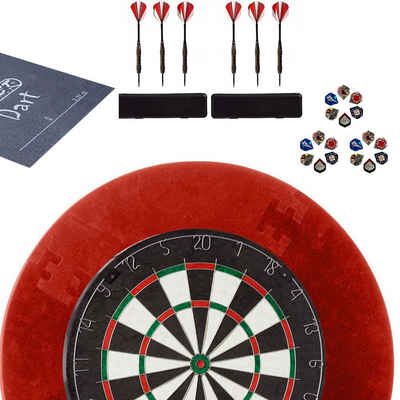 B Best Sporting Dartautomat Dartscheibe Sisal Set mit Umrandung, 6 Pfeilen und 18 Flights