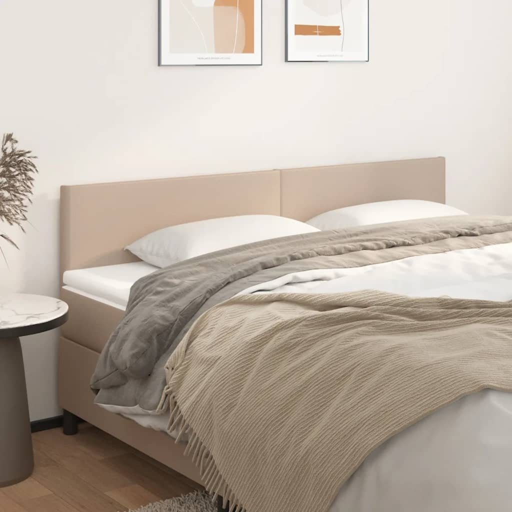 vidaXL Bett Kopfteile Cappuccino-Braun 200x5x78/88 cm Kunstleder (1-tlg)
