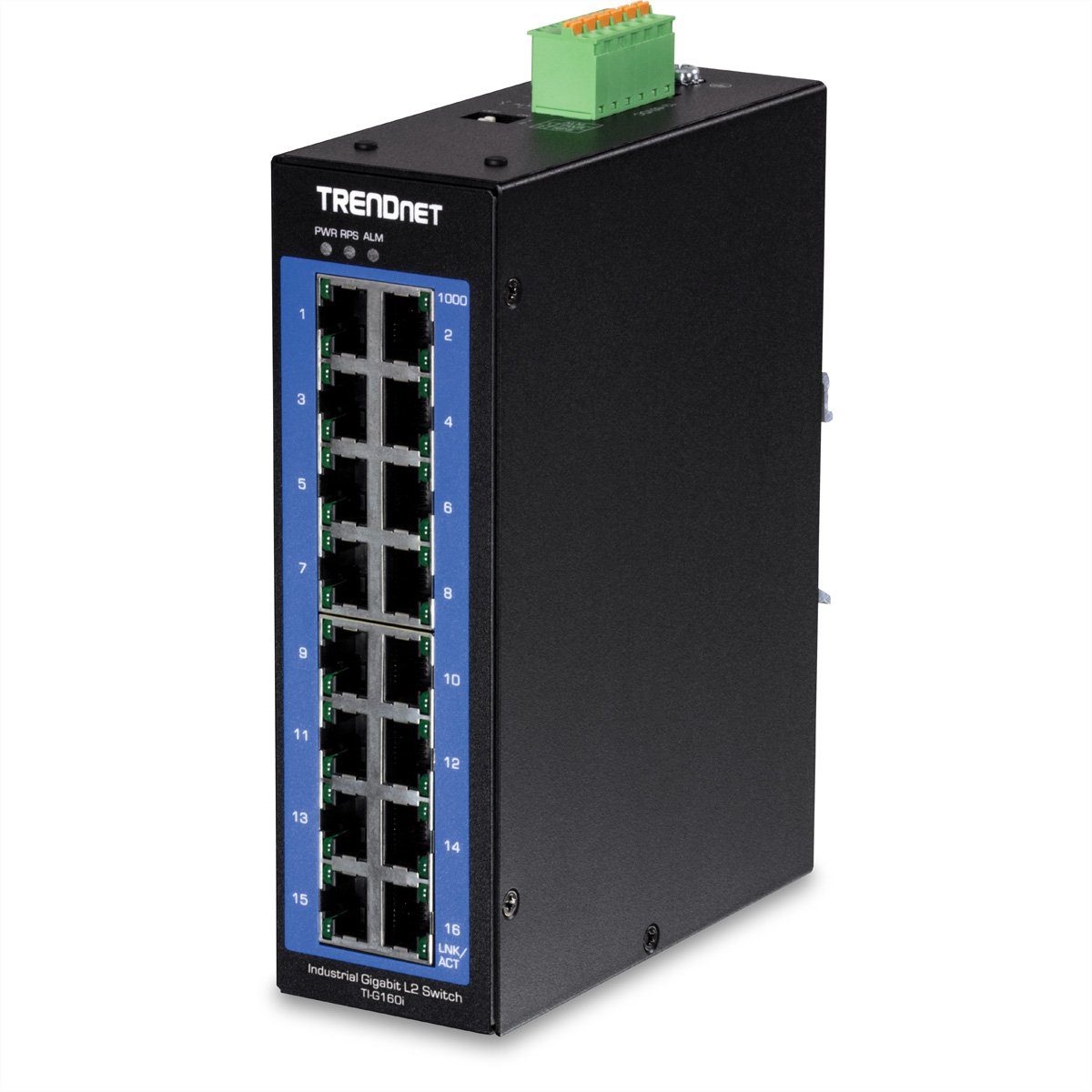 Trendnet TI-G160i 16Port DIN-Rail Switch Industrial Gigabit L2 Managed Netzwerk-Switch