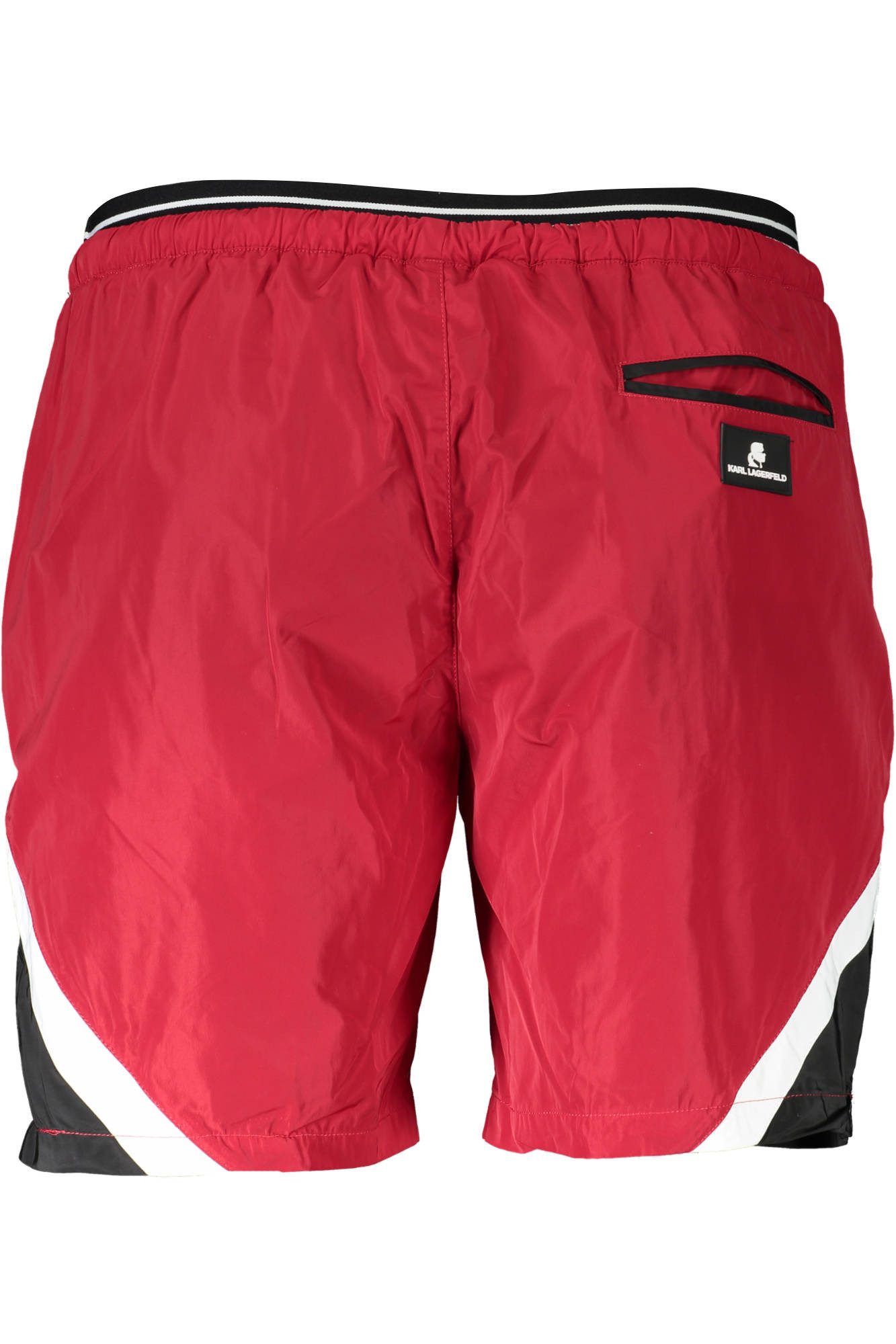 KARL LAGERFELD Badeshorts Herren Bade-Boxershorts rot: Kontrastdetails & Komfort mit Stil