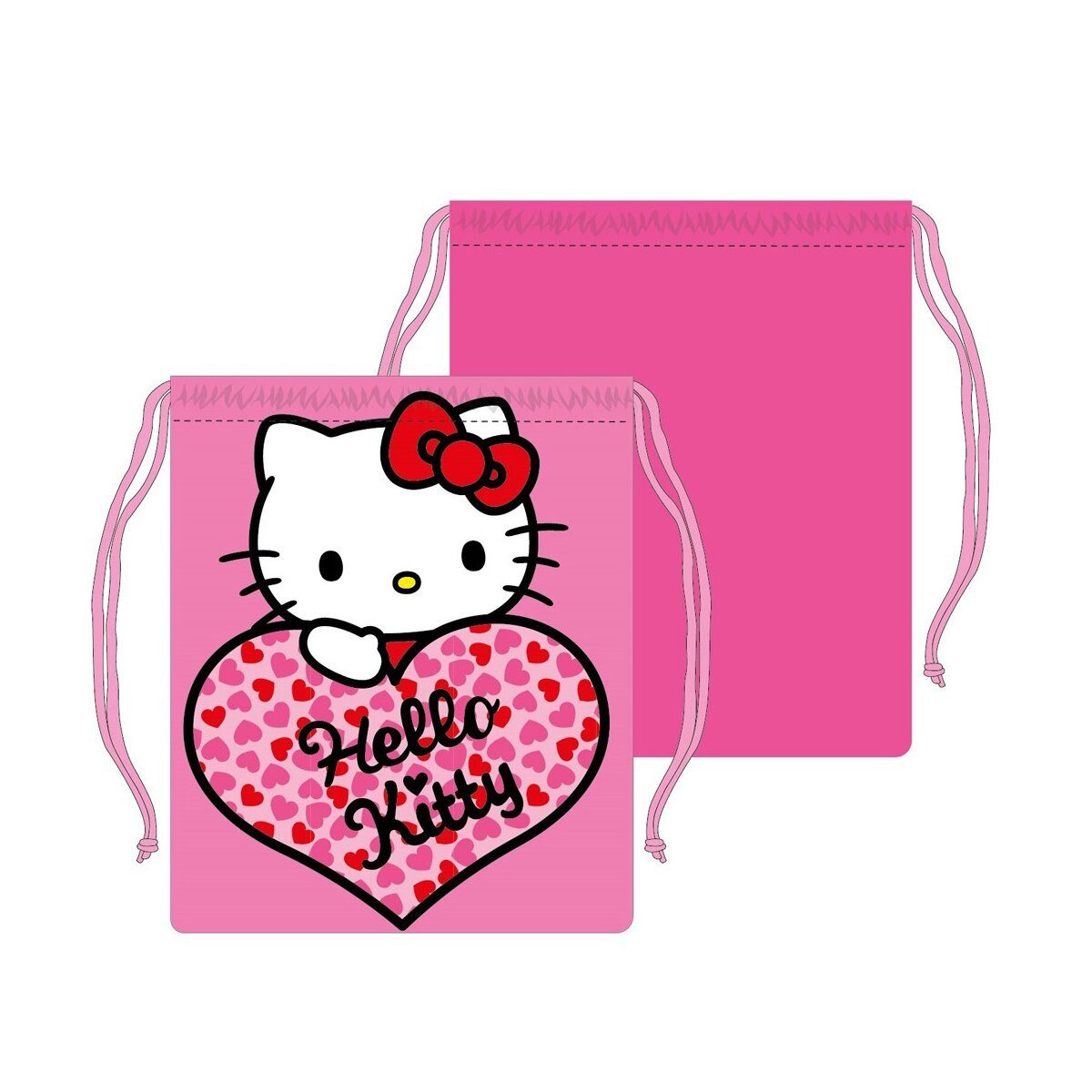 Hello Kitty Turnbeutel Hello Kitty Brottasche 26,5cm Kinder Lunchbag Sanrio Herz (1-tlg)