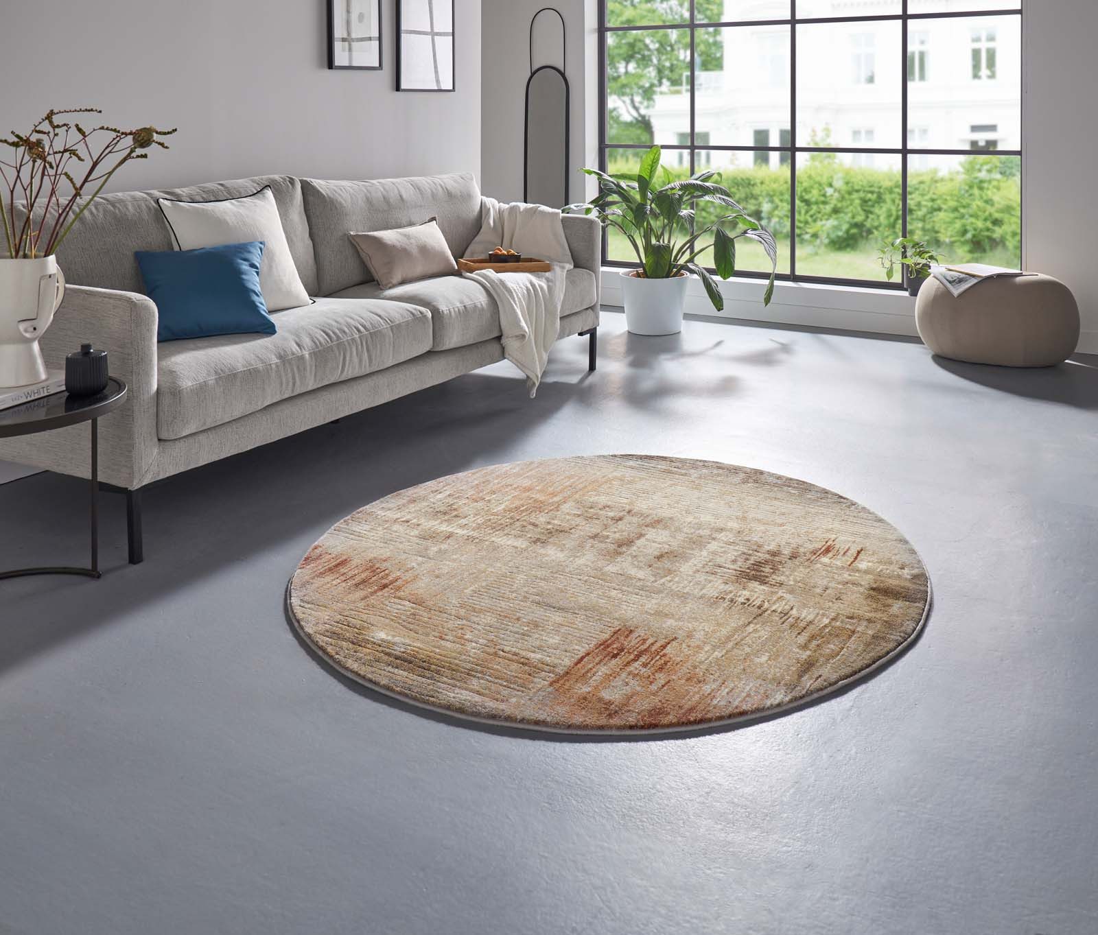 TaraCarpet Teppich Vintageteppich Argo 63393 Vintage, rund, Höhe: 14 mm, Vi günstig online kaufen