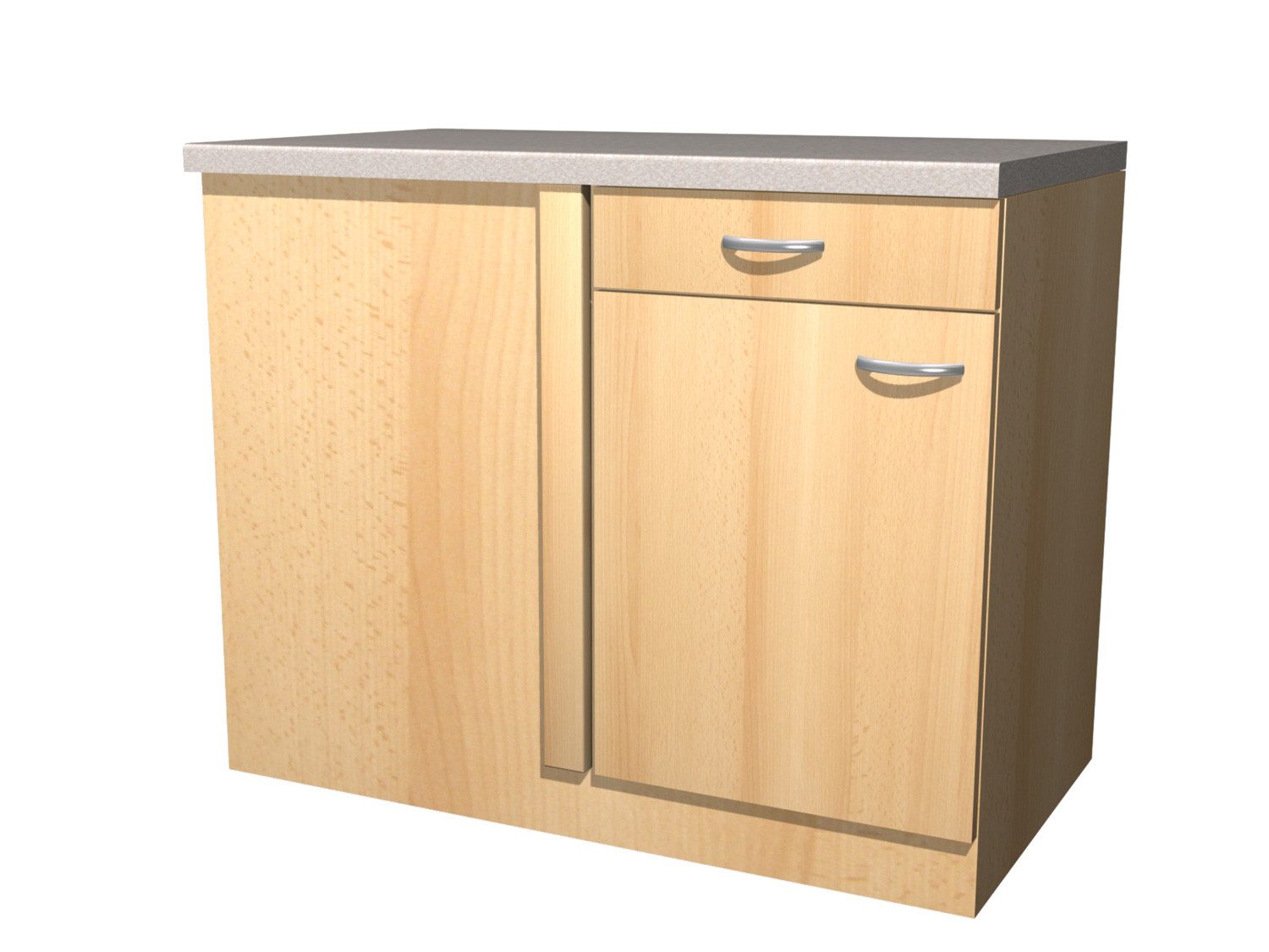 Flex-Well Eckunterschrank Eckunterschrank Küche - 110 cm breit - Buche – Namu