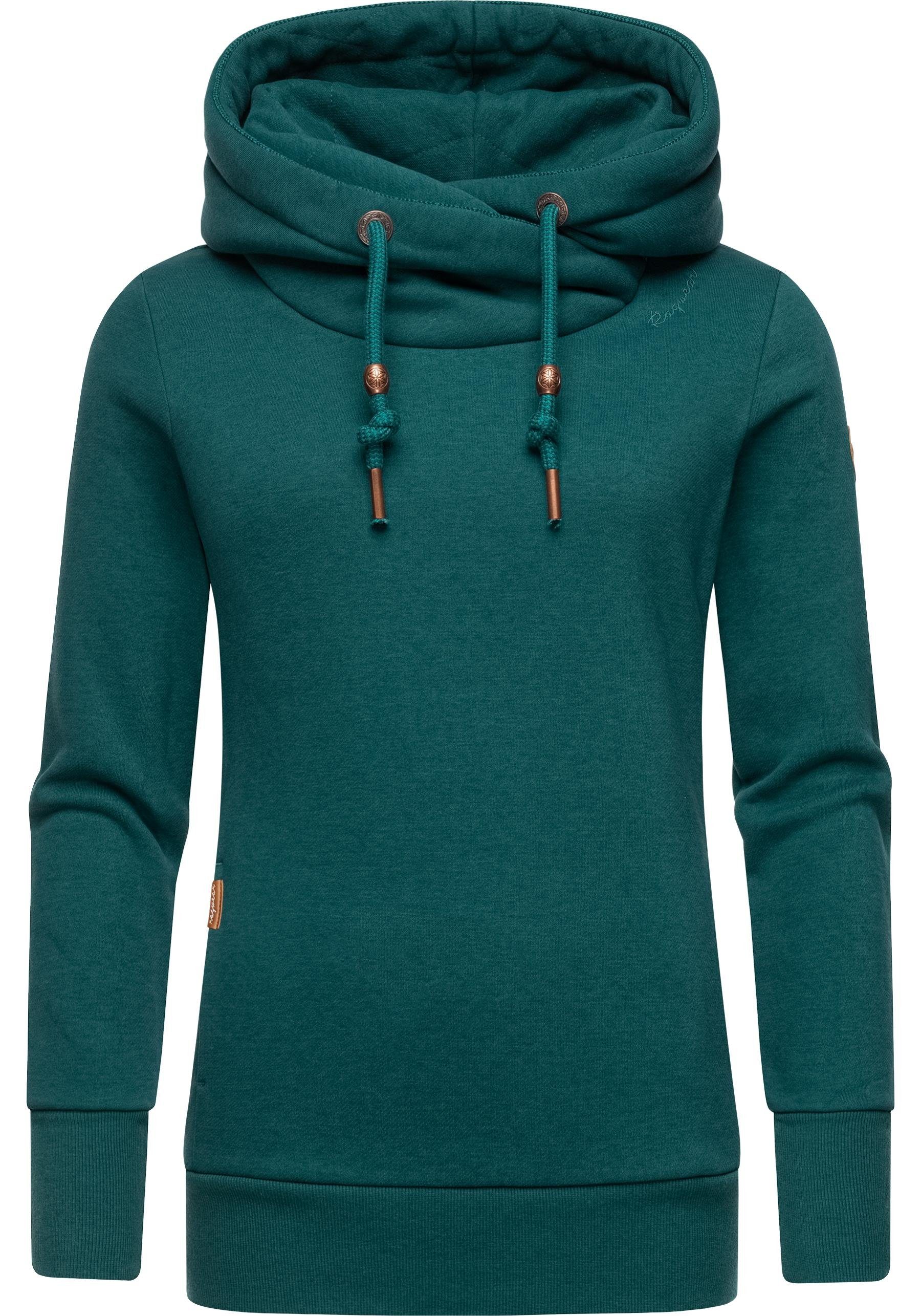 Ragwear Hoodie Gripy Bold kuscheliges Longsleeve Sweatshirt dunkelgrün | Sweatshirts