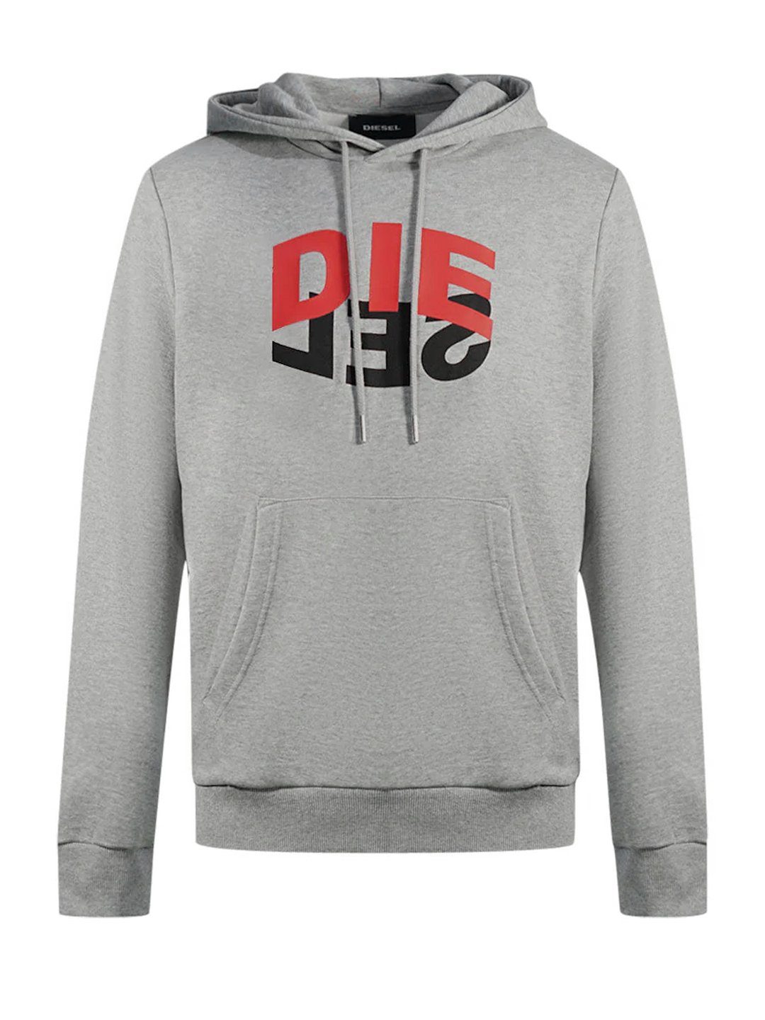 Logo Kapuzensweatshirt Diesel Regular Grau - S-GIRK-HOOD-N1 Print Hoodie Fit